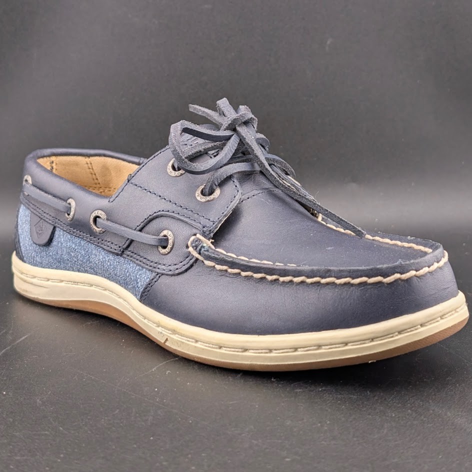 Sperry Women’s Size 5.5 / Kid’s Size 4 Koifish Navy Leather Boat Shoe NIB