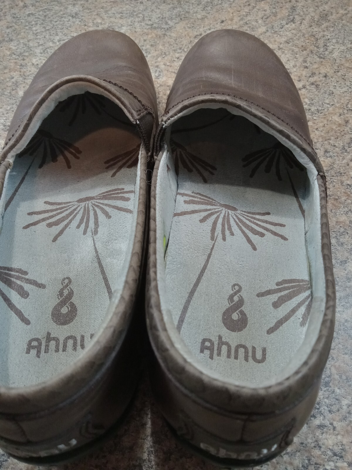 Ahnu Jackie Womens 6.5 Slip On Loafers Shoes Brown Leather Reptile Comfort Shoe
