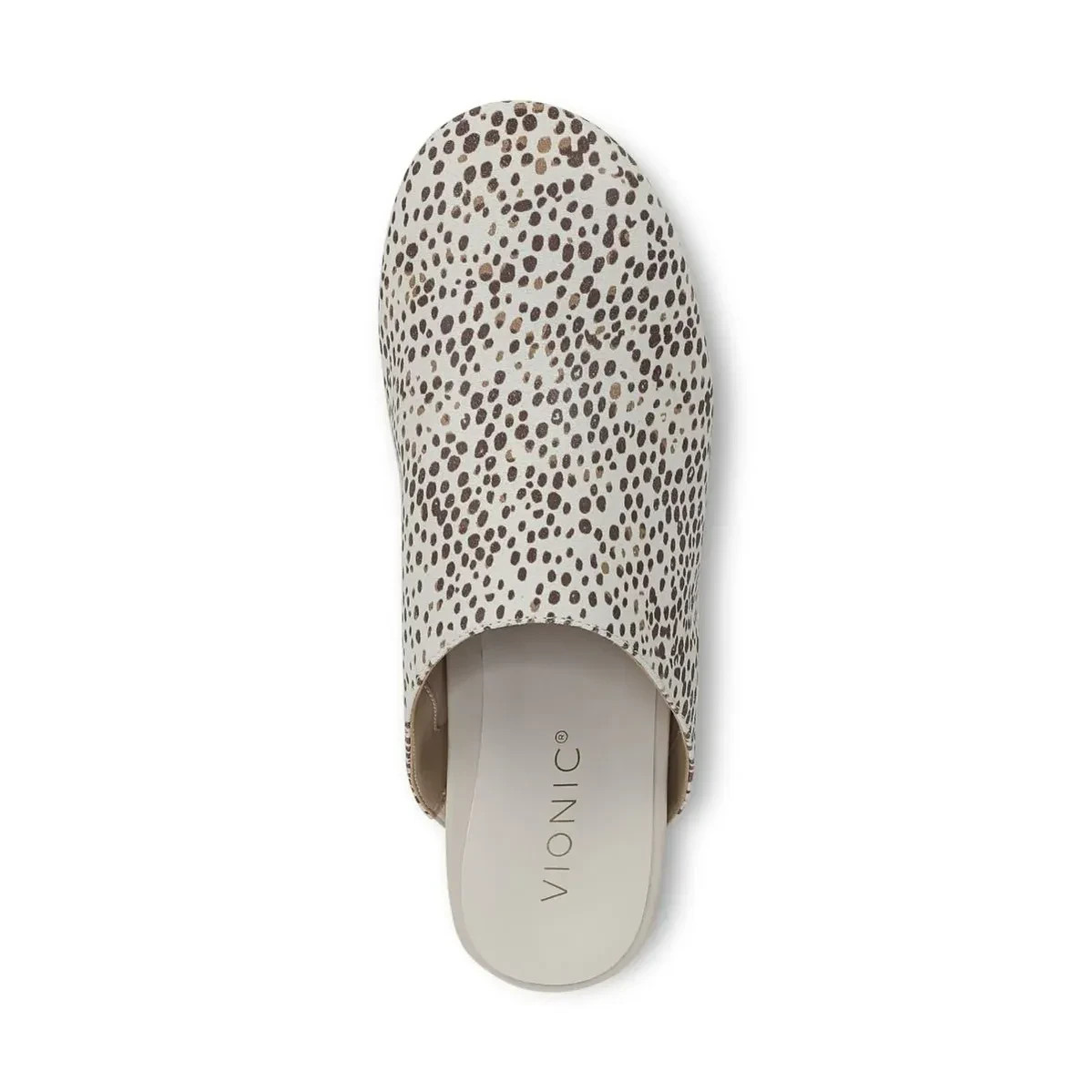 Vionic Opal Slip On Mule, Cream Multi Suede – Free Shipping