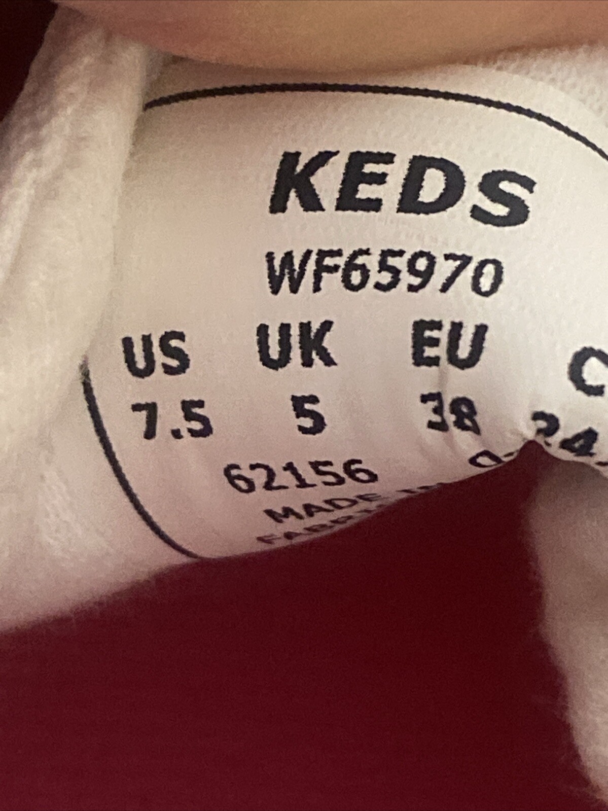 Keds Softerra Size 7.5 White Swirly Pattern Mule Tennis Shoe See Note