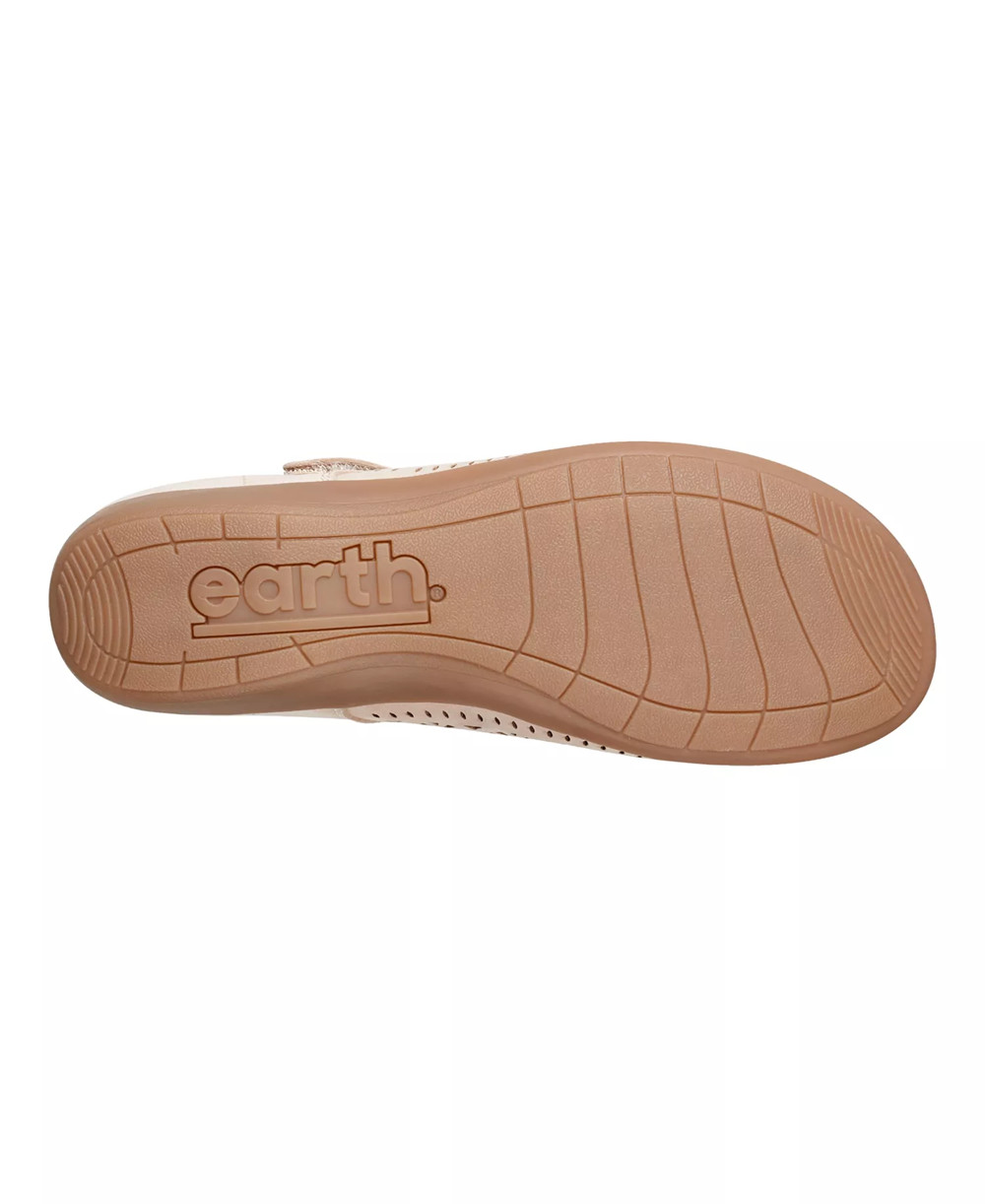Earth Brady Light Natural Adjustable Strap Casual Flat Womens sizes 6-10 NEW M