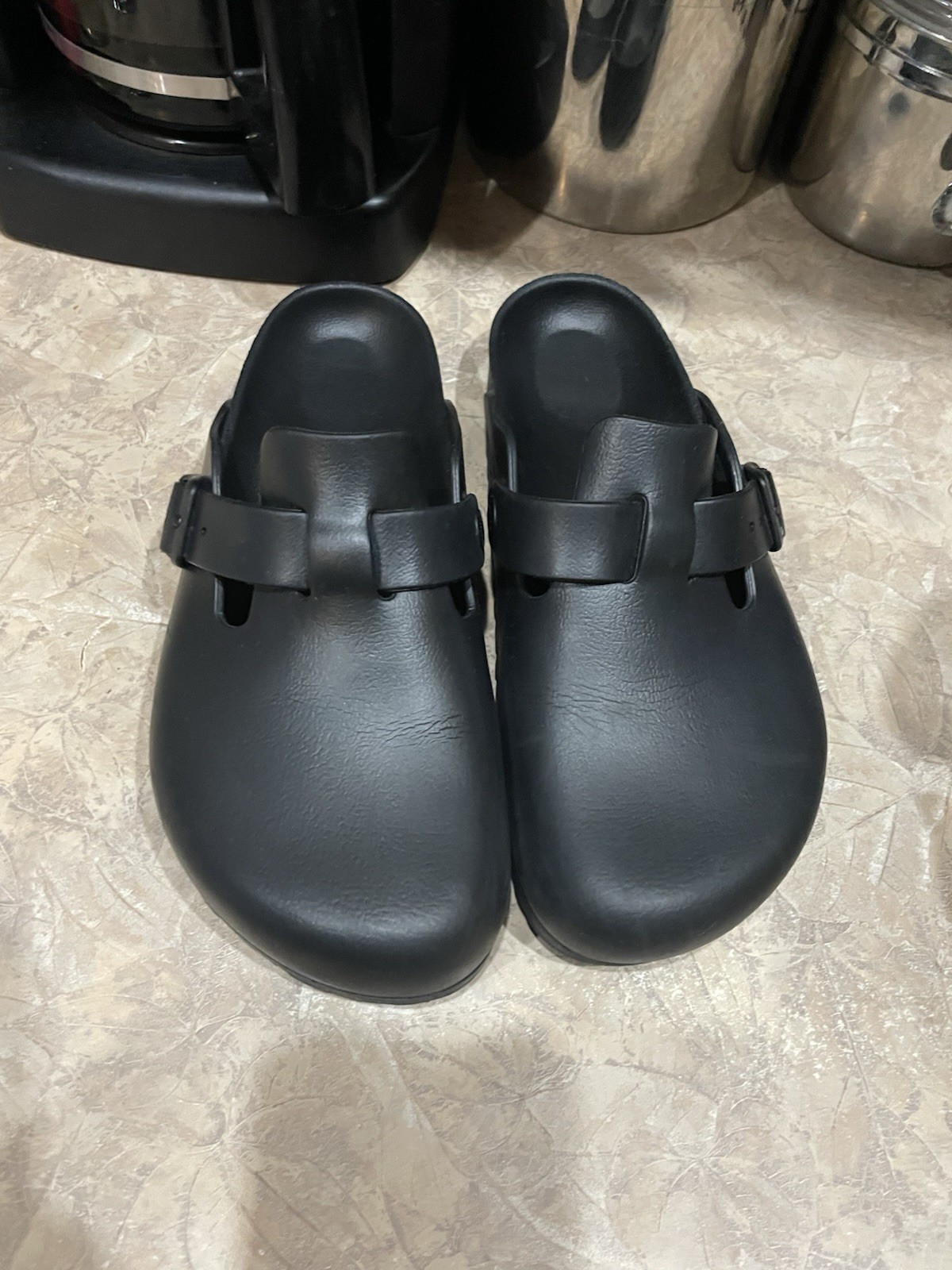 Sweet Birkenstock Boston Essentials Eva Clogs Black L8 M6 Narrow Width