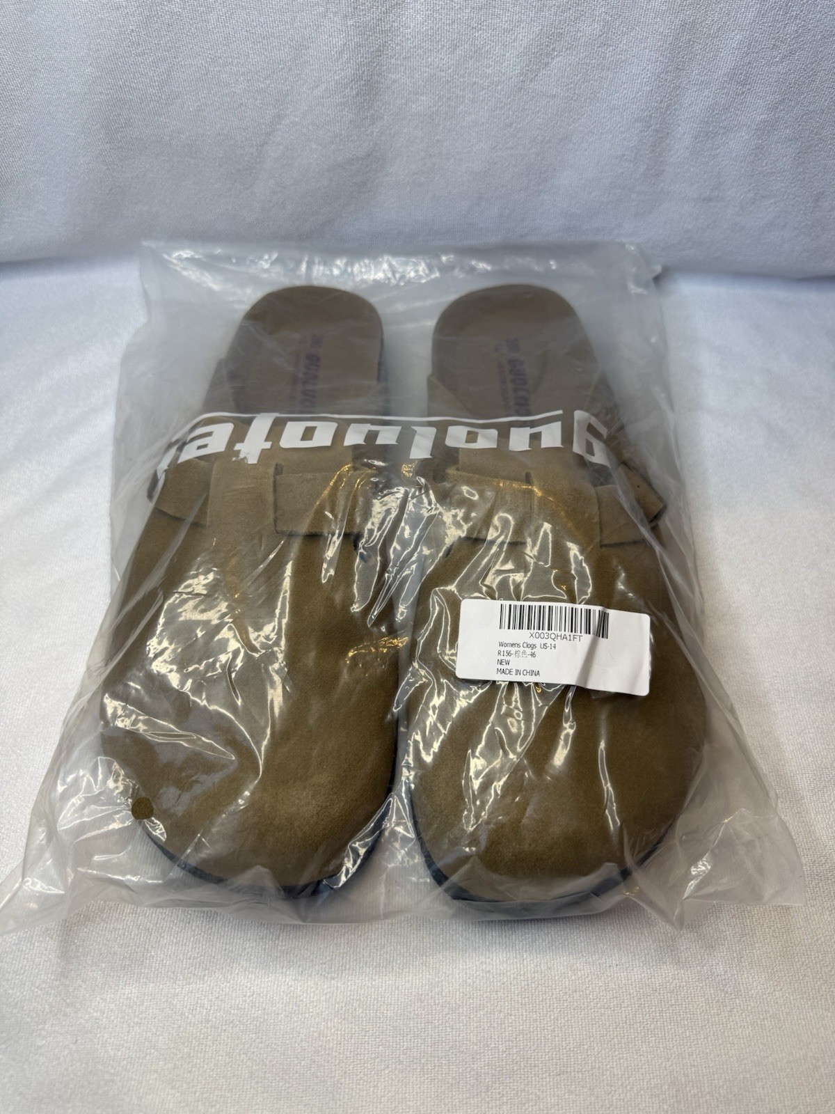 NWT Suede Clogs Mens 12 12.5 Womens 14 14.5 Slip On Comfort Shoes Unisex
