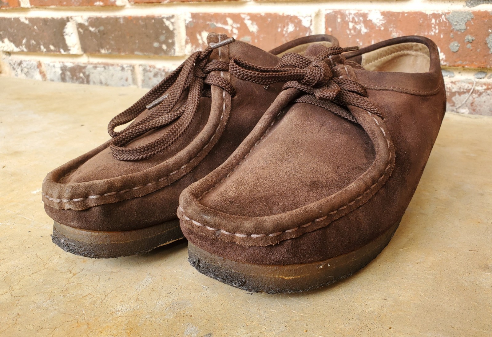 *Clarks*Originals♡Wallabee♡WomenSz.9●Dark Suede●Lace Up●Casual Shoes●Pre-Loved💗