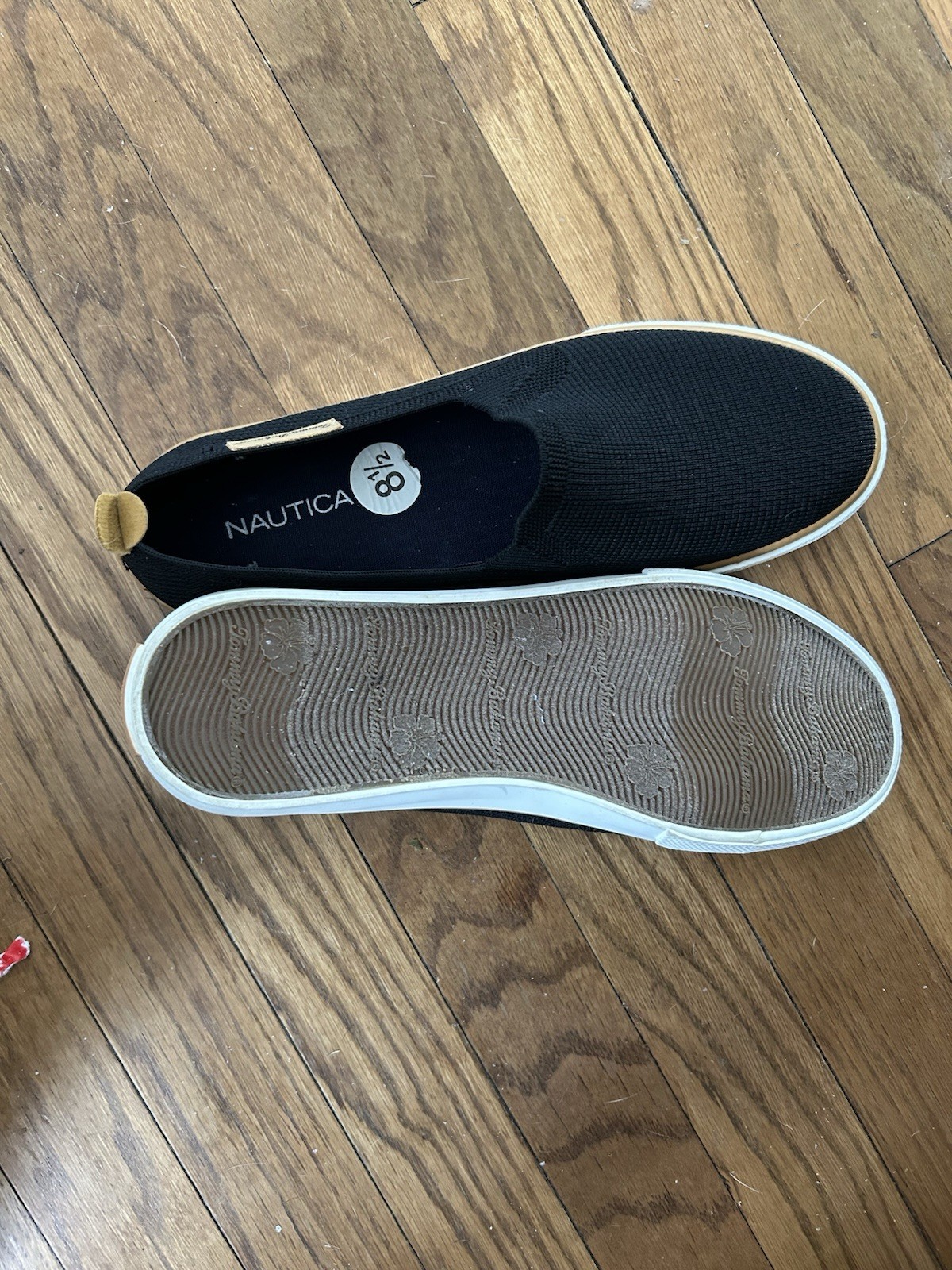Nautica “Tommy Bahama” Slip On Shoes Sz 8.5 M Black Textile Upper