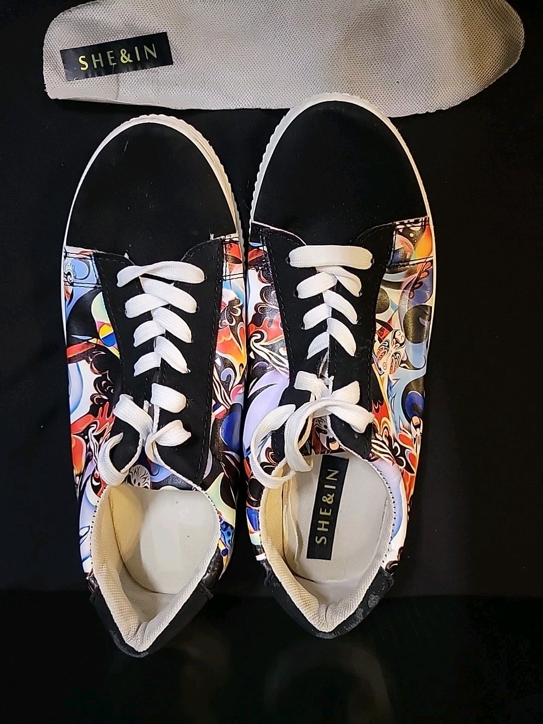 SHE & IN Graffiti Clown Print SHOE SIZE 41 US 10 See Photos Size Chart Sneaker