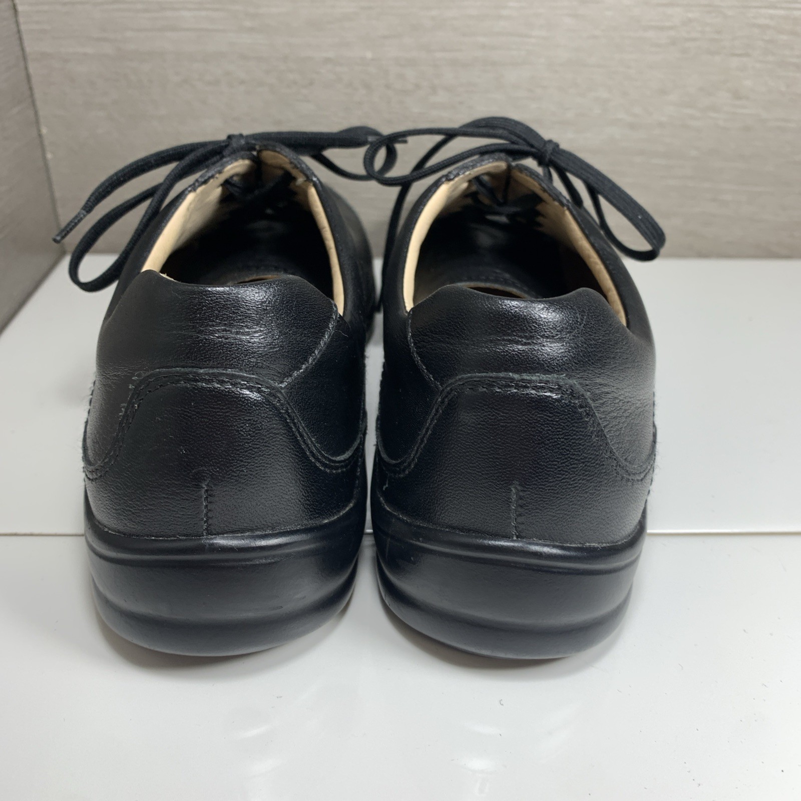 Finn Comfort Lexington Germany Black Nubuck Leather Lace Up Sz 37 US 6.5-7