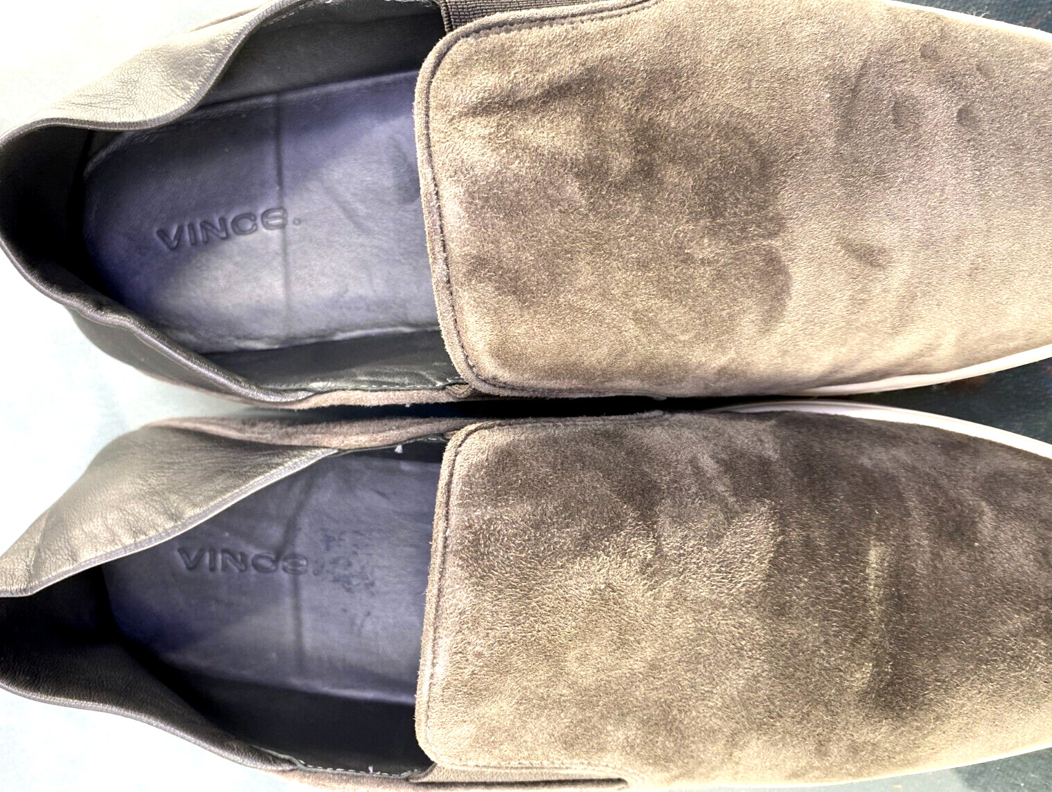 Vince $295 Women’s Slip On Pointed Toe Loafers Shoes Size EU 39.5 Us 9.5 Suede