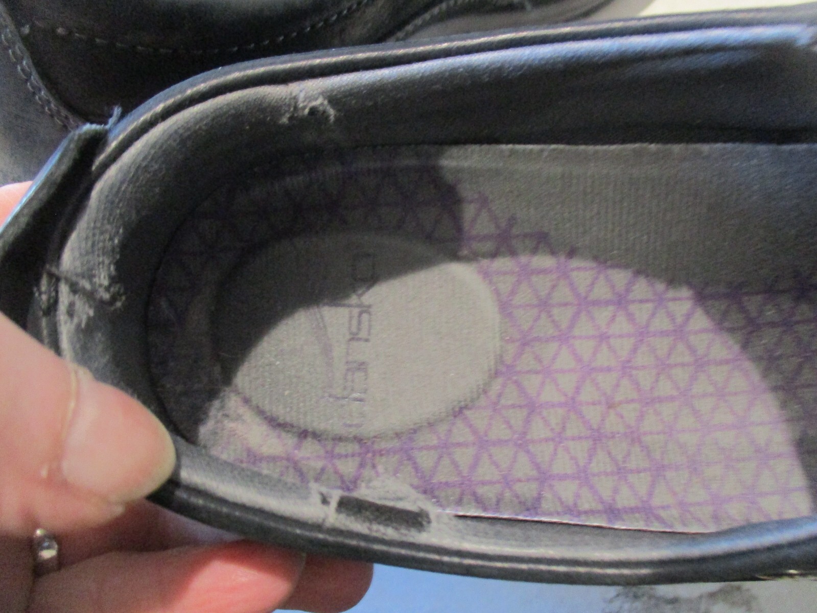 Dansko Patti Womens Comfort Shoes Sz 41 Gray Black Milled Nubuck Slip On Vibram