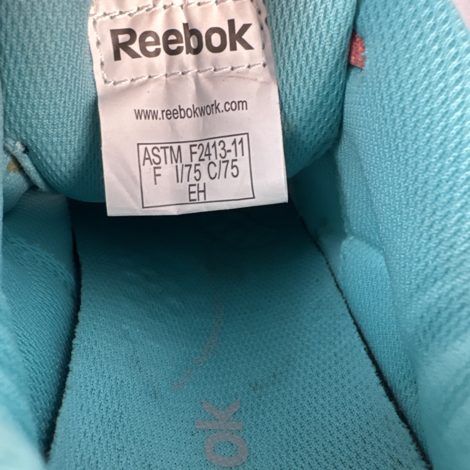 Reebok Composite Safety Toe RB426 W6.5 Exline Athletic Oxford Indigo Coral Shoes