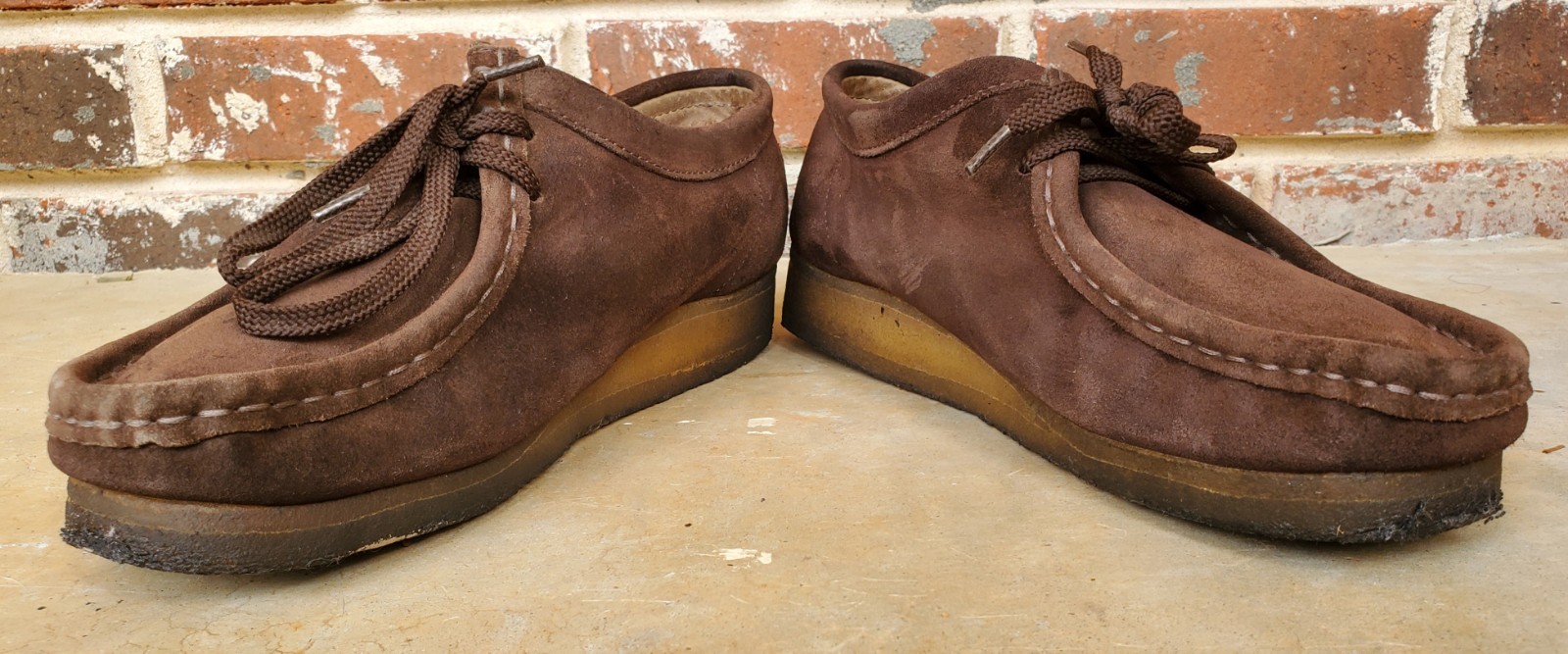 *Clarks*Originals♡Wallabee♡WomenSz.9●Dark Suede●Lace Up●Casual Shoes●Pre-Loved💗