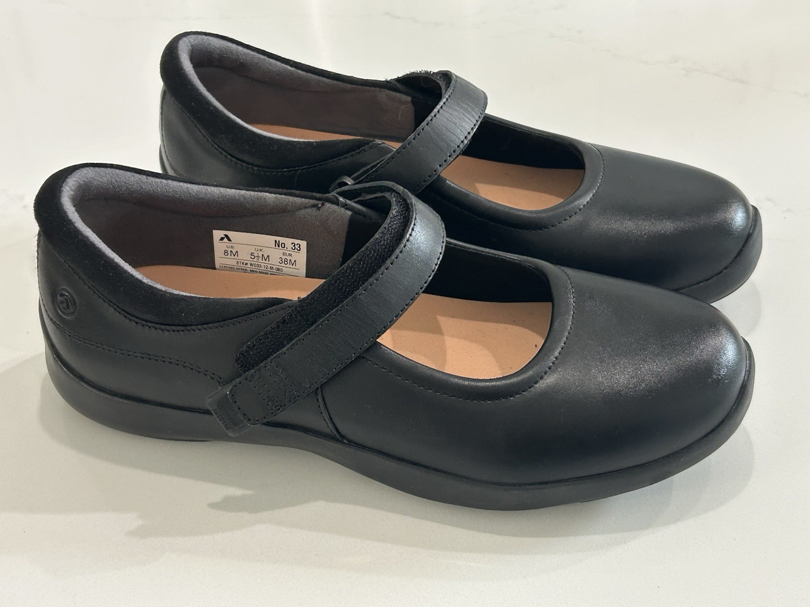 Anodyne 33 Mary Jane Shoes Women’s Black Leather Comfort Diabetic Size 8M