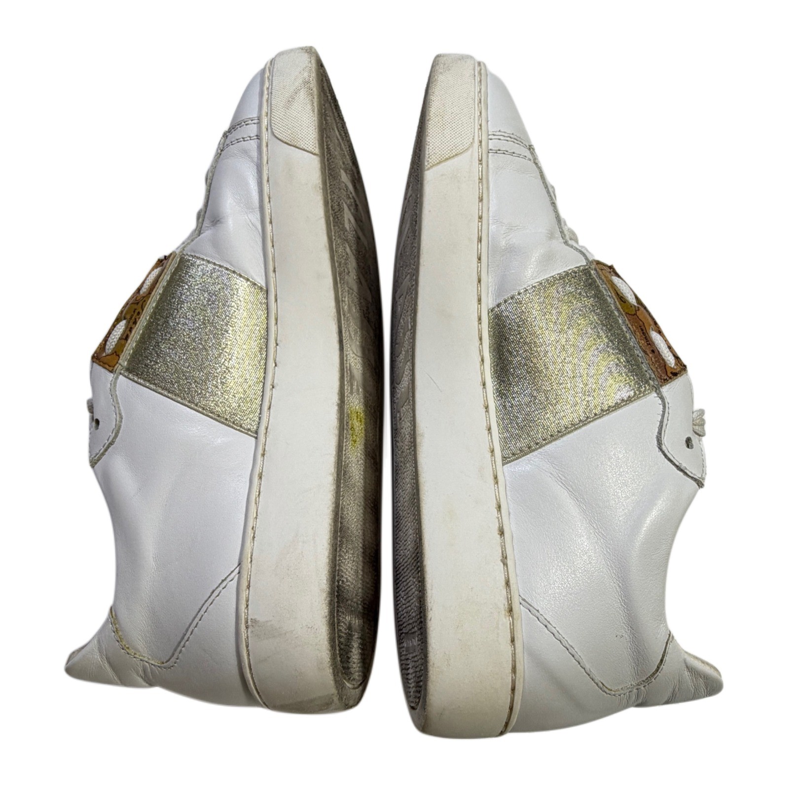 Alviero Martini 1ª Classe White Leather Sneakers EU 38 Made in Italy Luxe