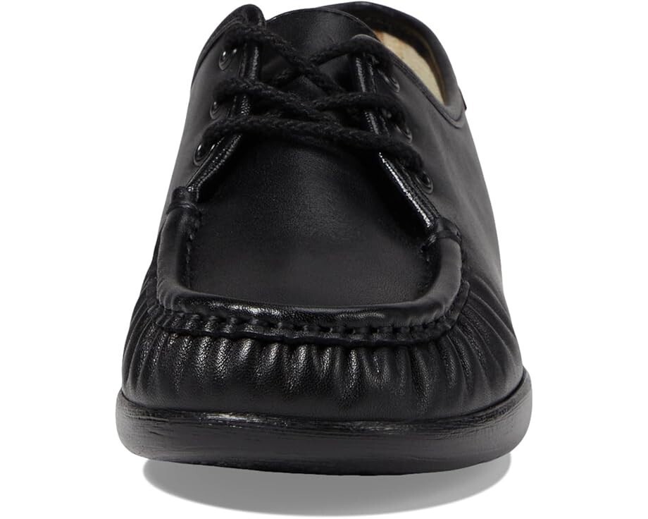 Women SAS Siesta Comfort Tie Walking Shoes (Medium) 0038-0020 Black Leather USA