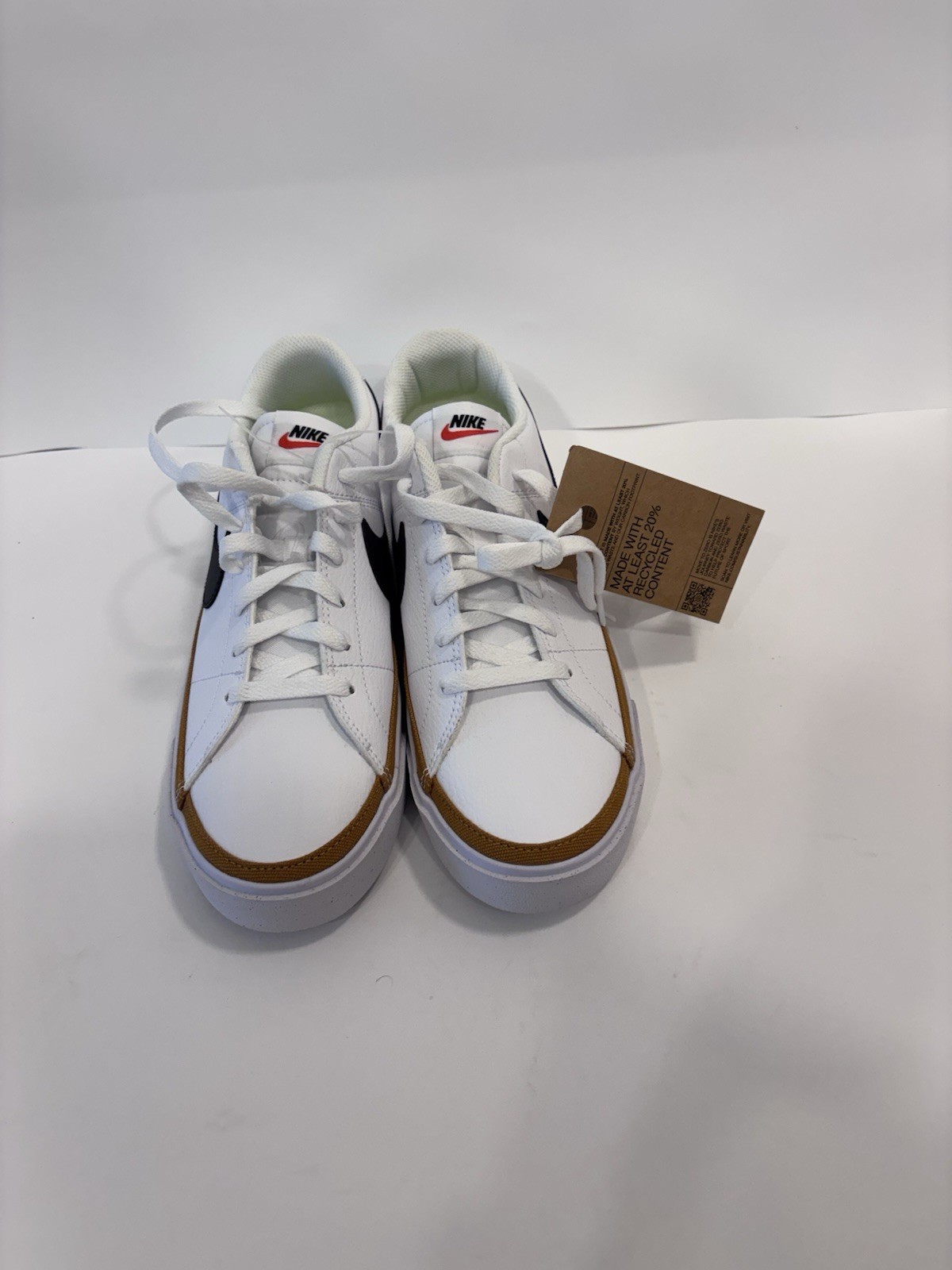 Nike Court Legacy Next Nature Womens Shoes Sz 10.5White Leather Lace Up Sneakers