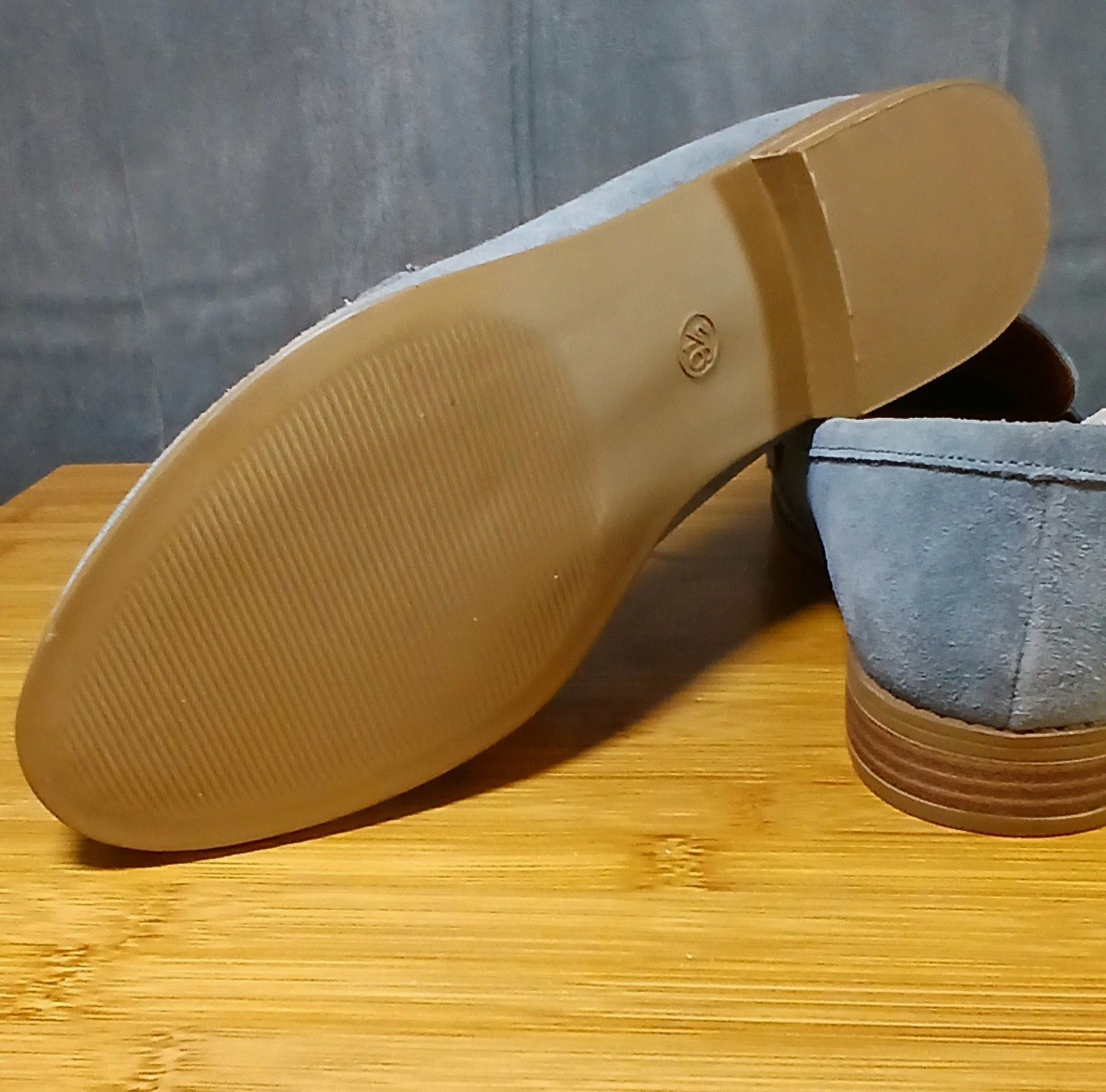 Universal Thread Blue Loafers Slip On Casual Leather Upper Shoes SZ 9 12 Womens