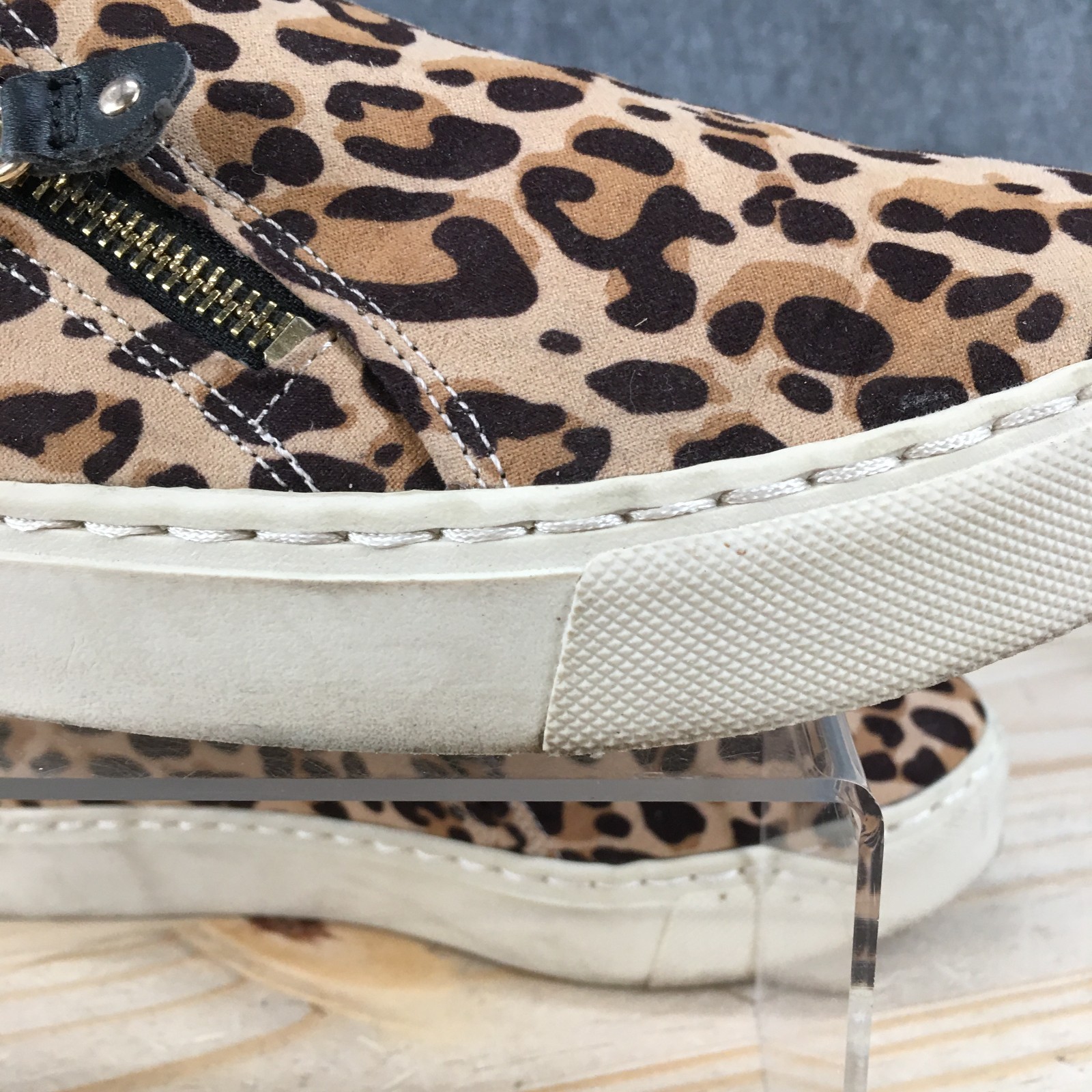 Dr. Scholls Nova Shoes Womens 11 M Slip On Sneakers Casual Leopard Print Brown