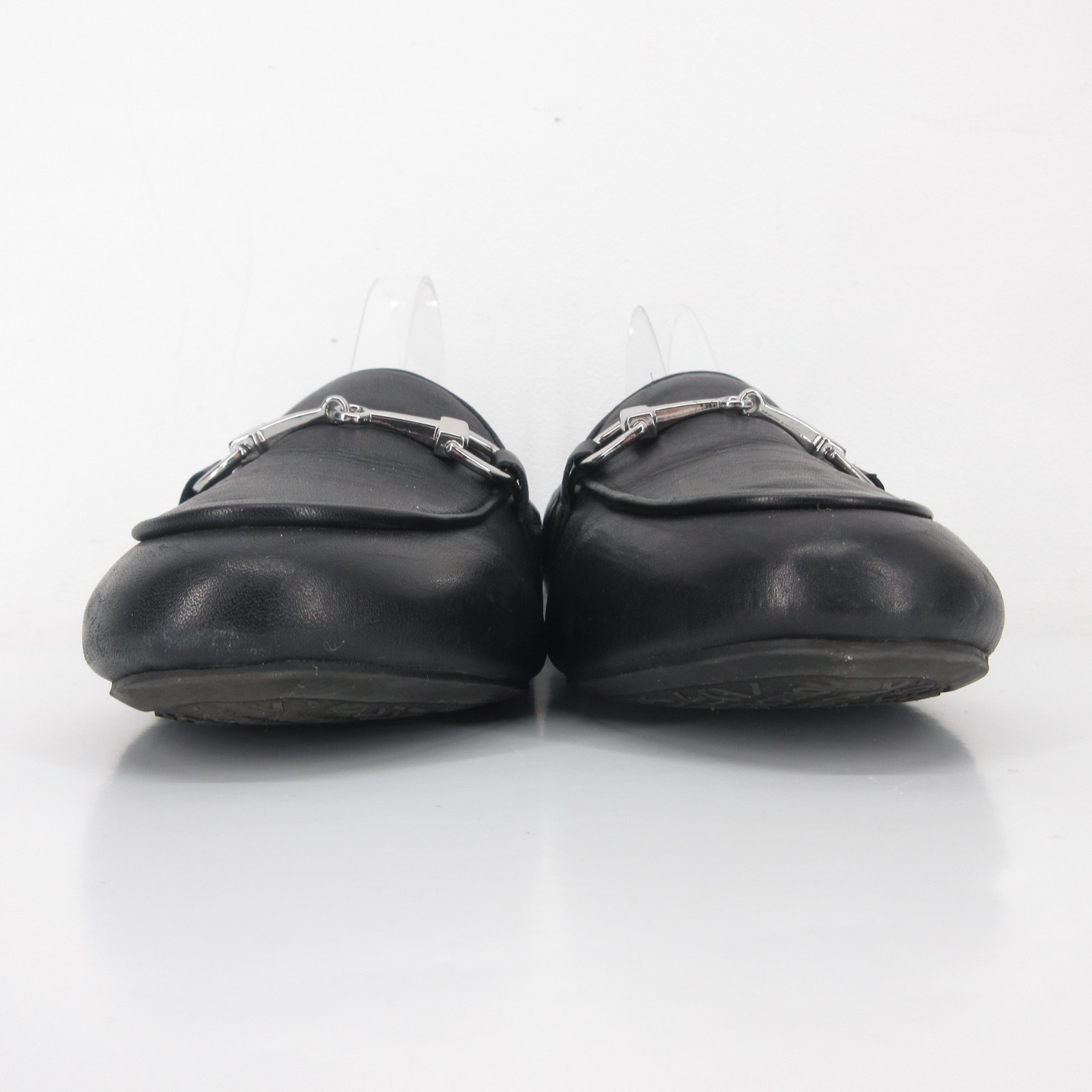 Vionic Adeline Slip On Slide Mules Womens 9 Black Leather Horsebit Comfort Shoes