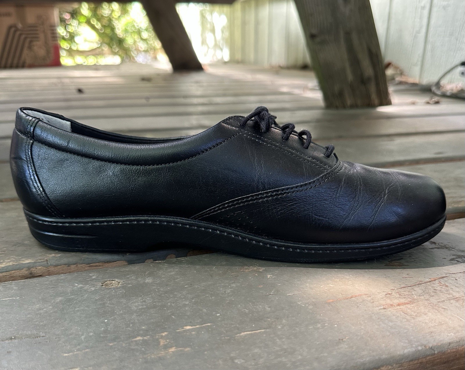 SAS Tripad Comfort Women’s Black Leather Lace-Up Oxford Shoes Size 10 N