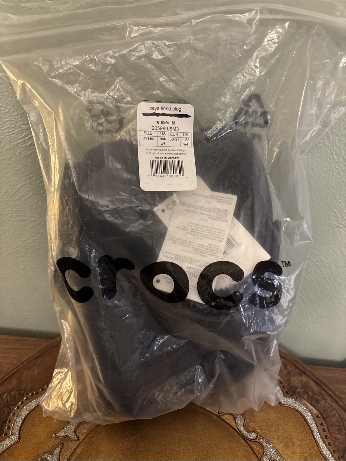 Crocs Adult Baya Lined Clogs Black Size: US M4/W6