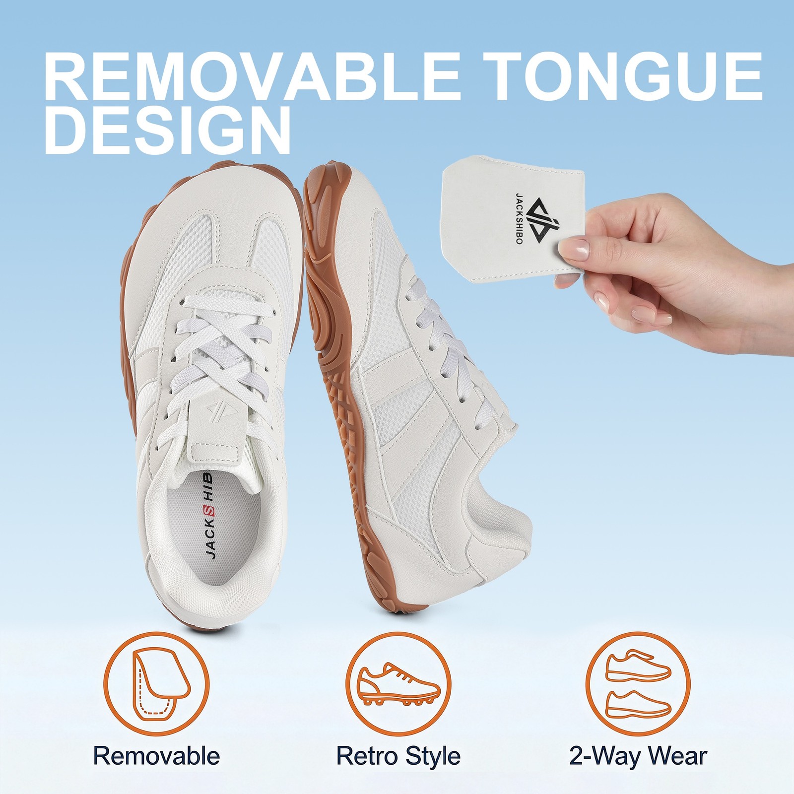 JACKSHIBO Womens Hike Barefoot Shoes Footwear Wide Toe Box Arch Support Sneakers