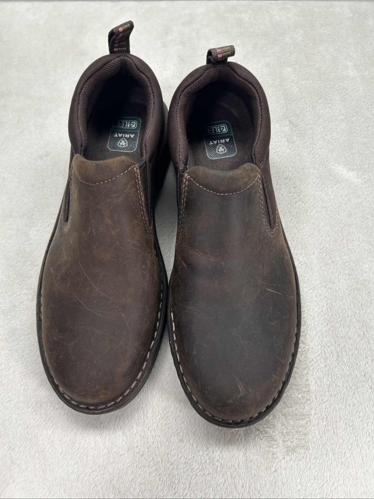 Ariat Traverse Distressed Brown Slip On Casual Western Work Shoes Women’s Sz 8 B