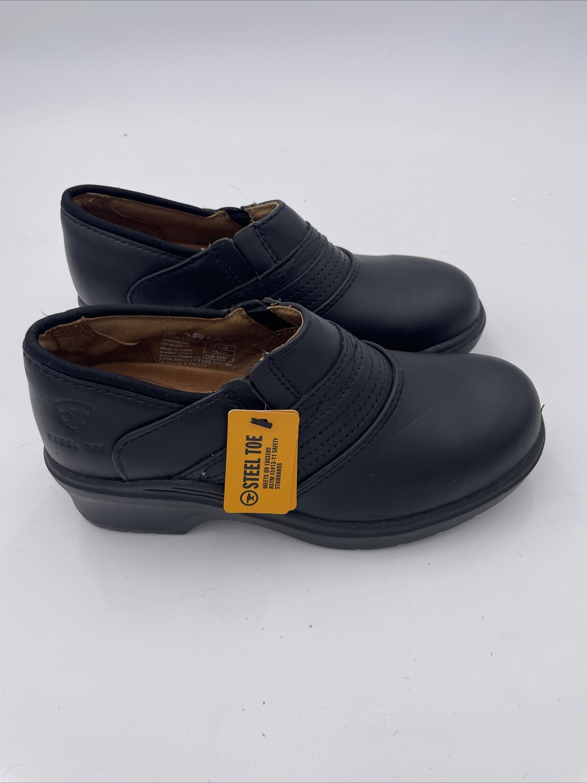 Ariat Safety Clog Composite Steel Toe Slip Resistant Leather Work Shoe Sz 5.5B