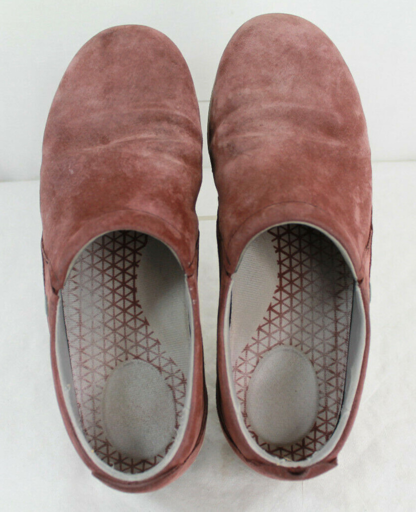 Dansko Womens Patti Clogs Slip on Shoes Mahogany Nubuck Leather Euro 40 9.5-10