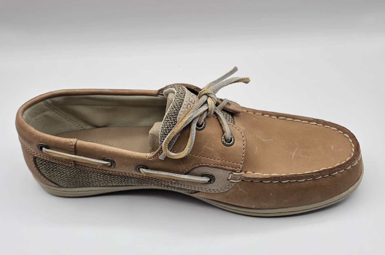 Sperry Top-Sider Women’s Koifish Boat Shoe Leather Oat Size 10 Wide New w/box