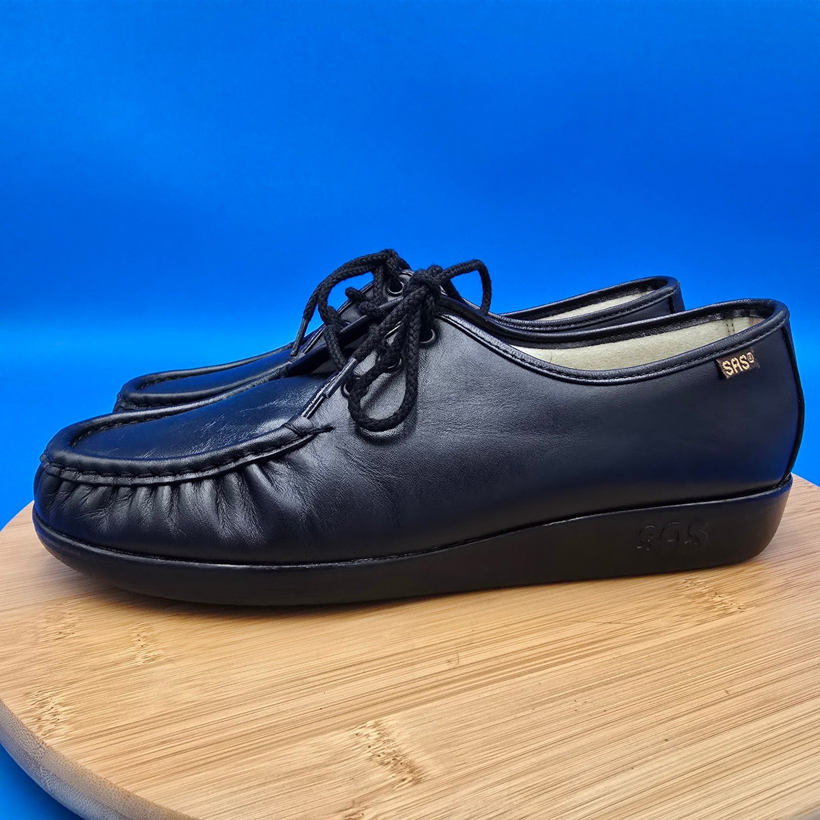 SAS Handsewn Genuine Leather Black Comfort Oxford Shoes Women’s NWOB 9.5WW