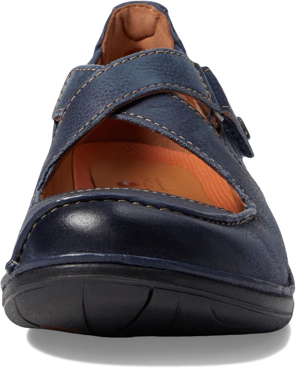 Clarks Womens Un Loop Strap Mary Jane Navy Leather 26174972