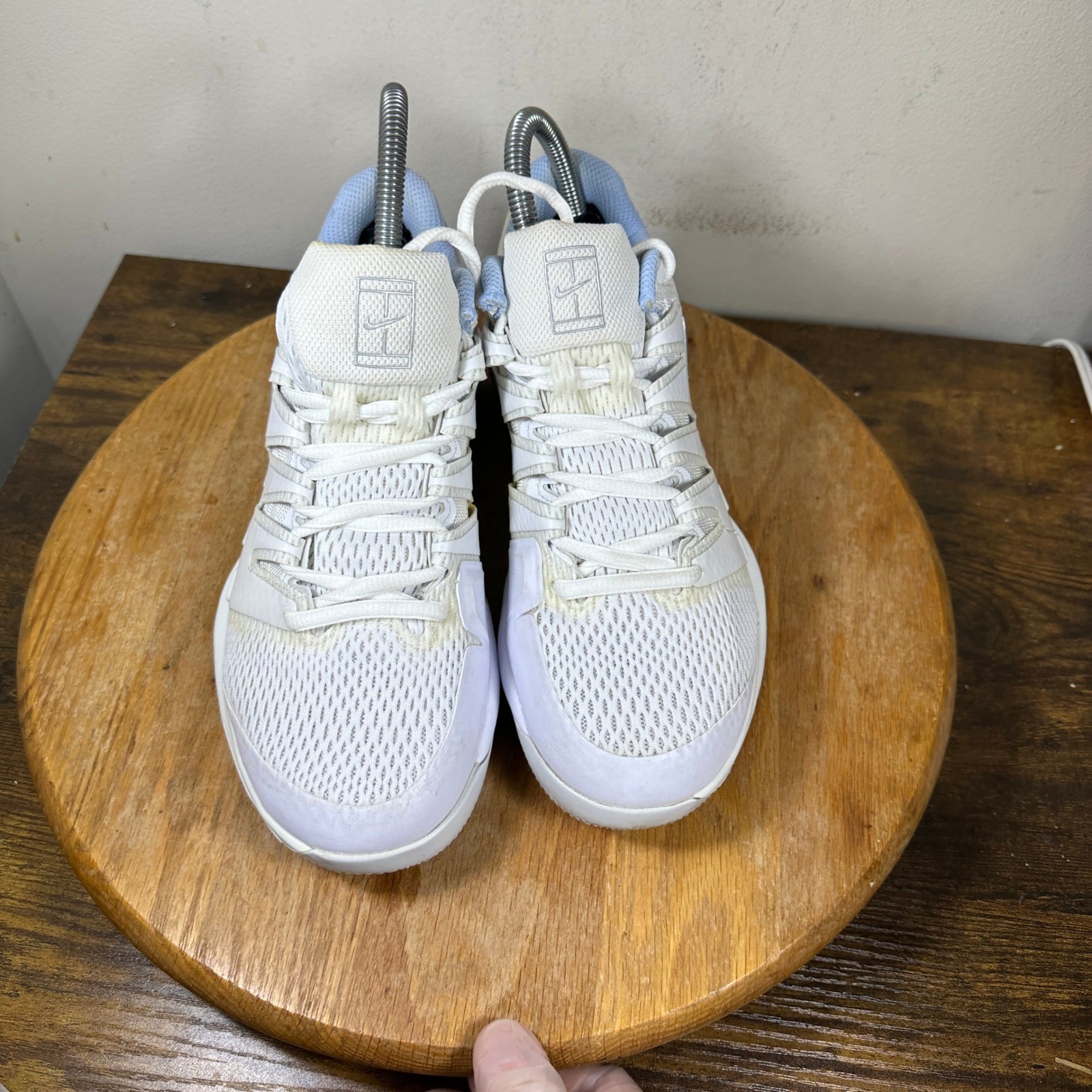 Nike Court Air Zoom Vapor X HC Womens Shoes White Silver AA8027-105 Size 7.5