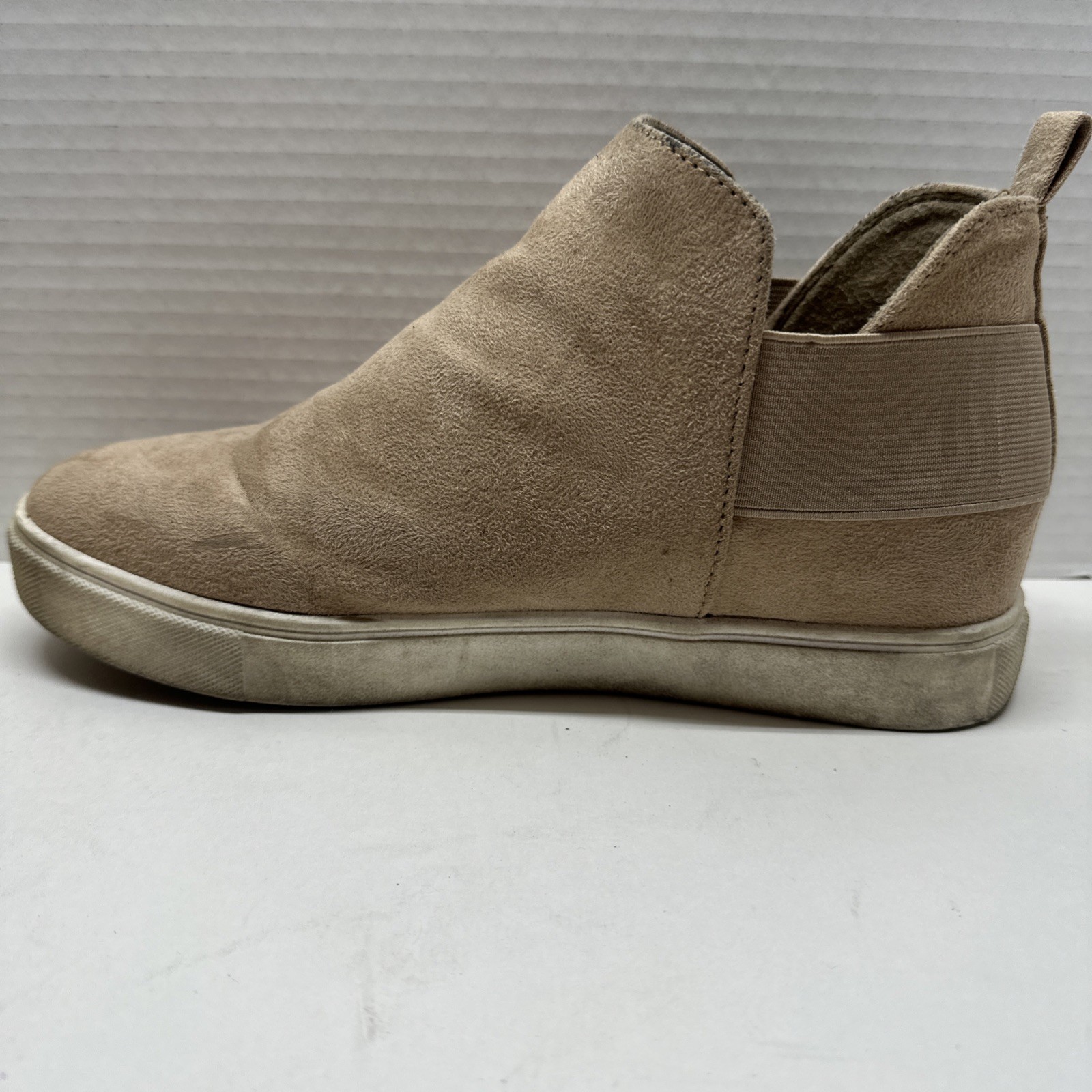 Soda Suede(man made) Brown Flat Slip On Bootie Women’s Size 8.5