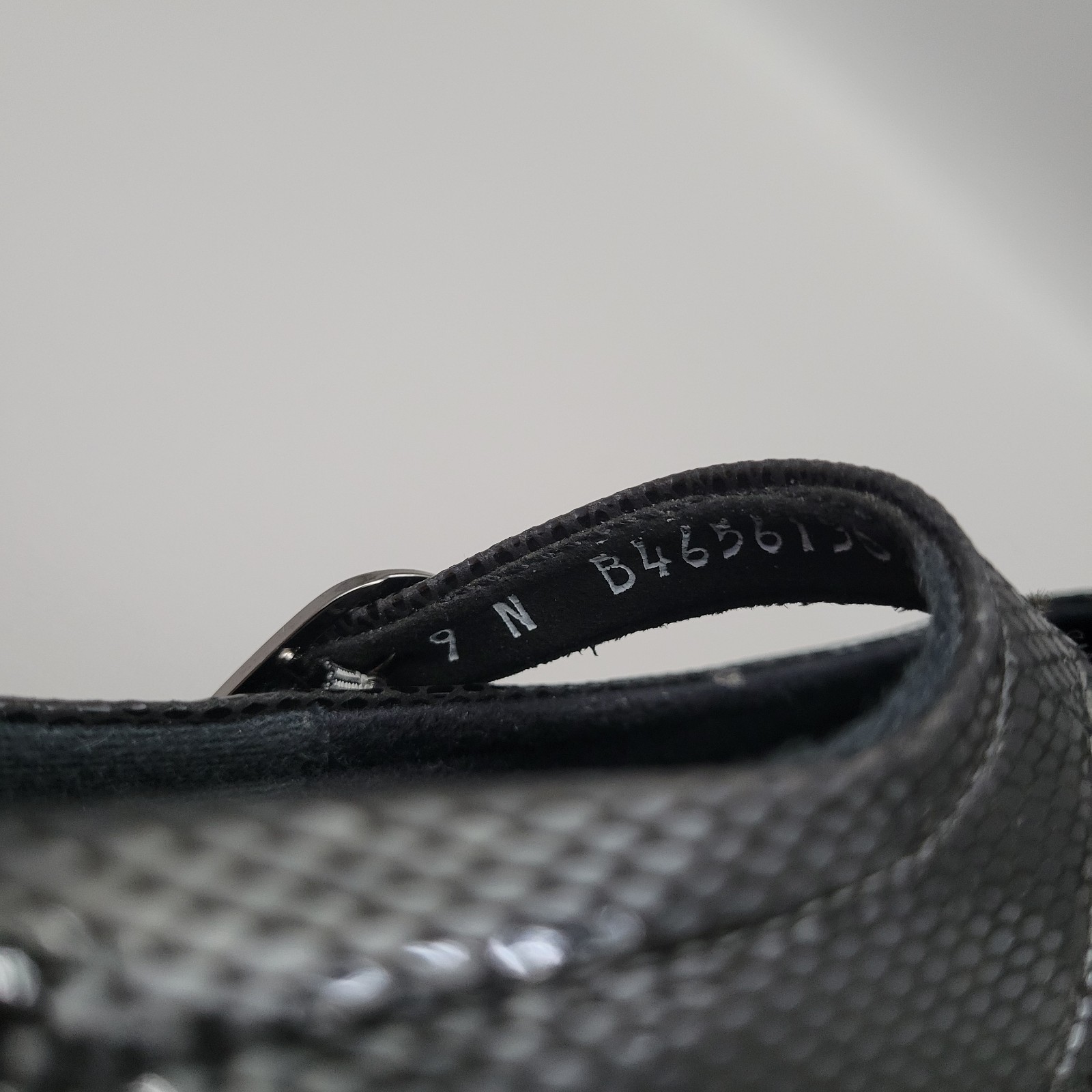 SAS Maria Black Leather Mary Jane Comfort Shoes Snake Print Womens Size 9 N