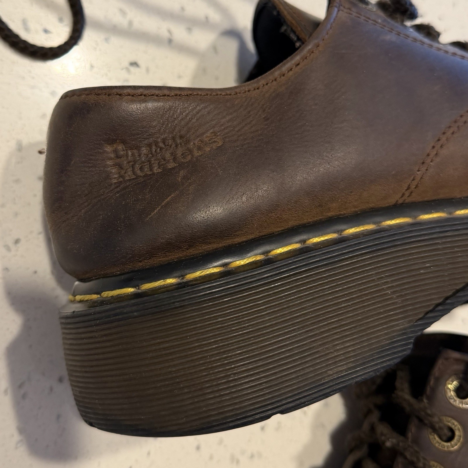 Vintage Doc Martens Shoes Womens UK 7 Leather Y2K Chunky Platform 8651 England