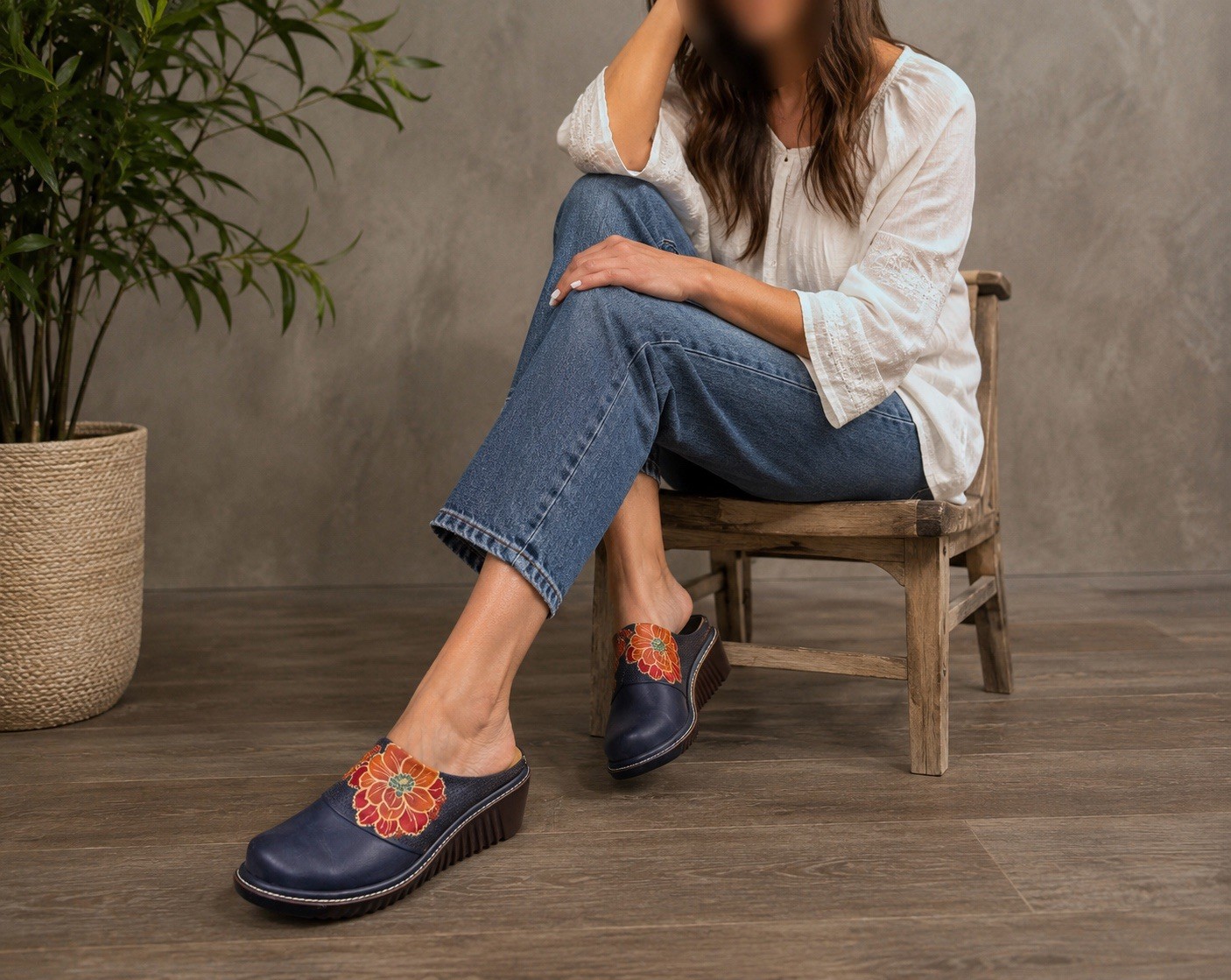 Spring Step L’Artiste Women’s Foresee Navy US 9.5/10 EU 41 New Wearable Art Boho