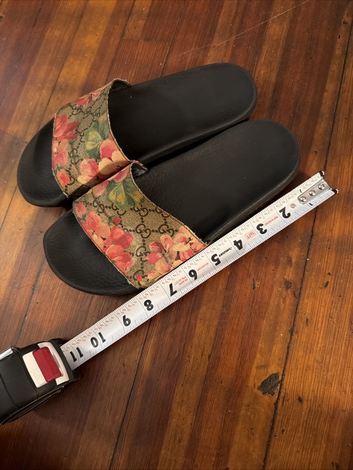 GUCCI Supreme Canvas Blooms Womens Slides Pre loved