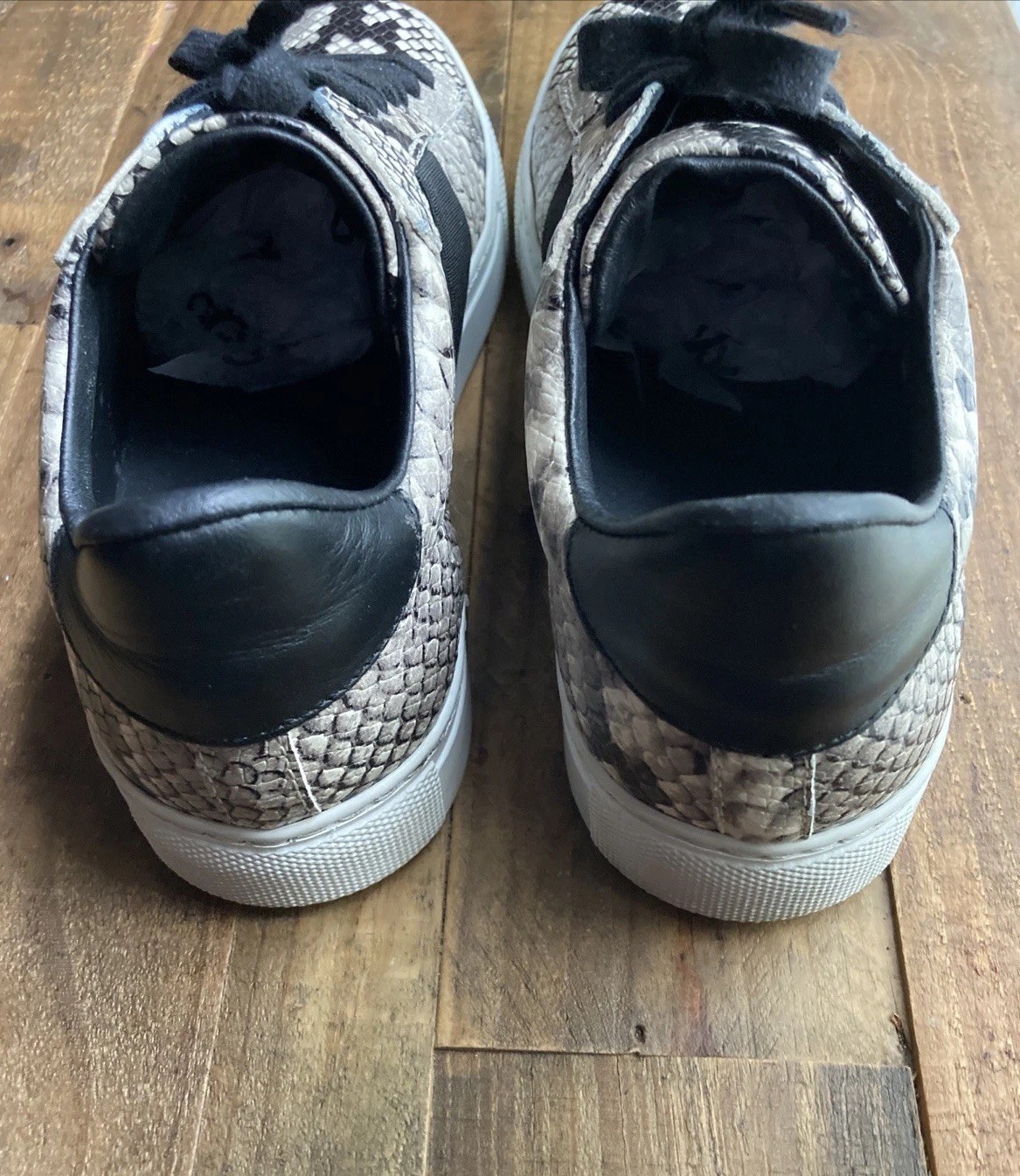 M. Gemi Nirvana Snake Leather Sneakers Shoes Size 38 7.5
