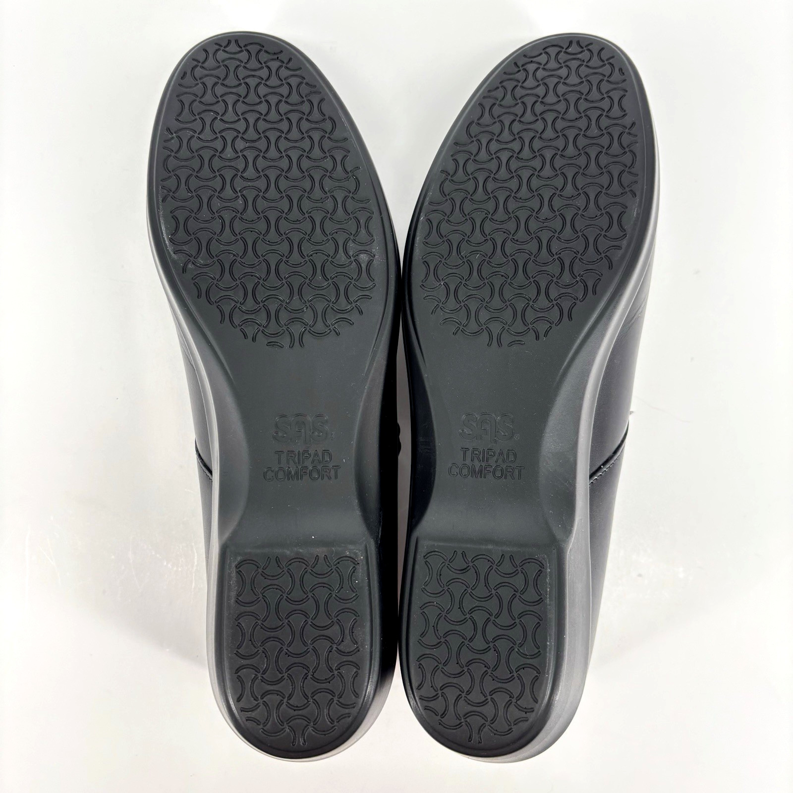 SAS Maria Black Mary Jane Comfort Shoes Leather Adjustable Strap Tripad 8.5M New