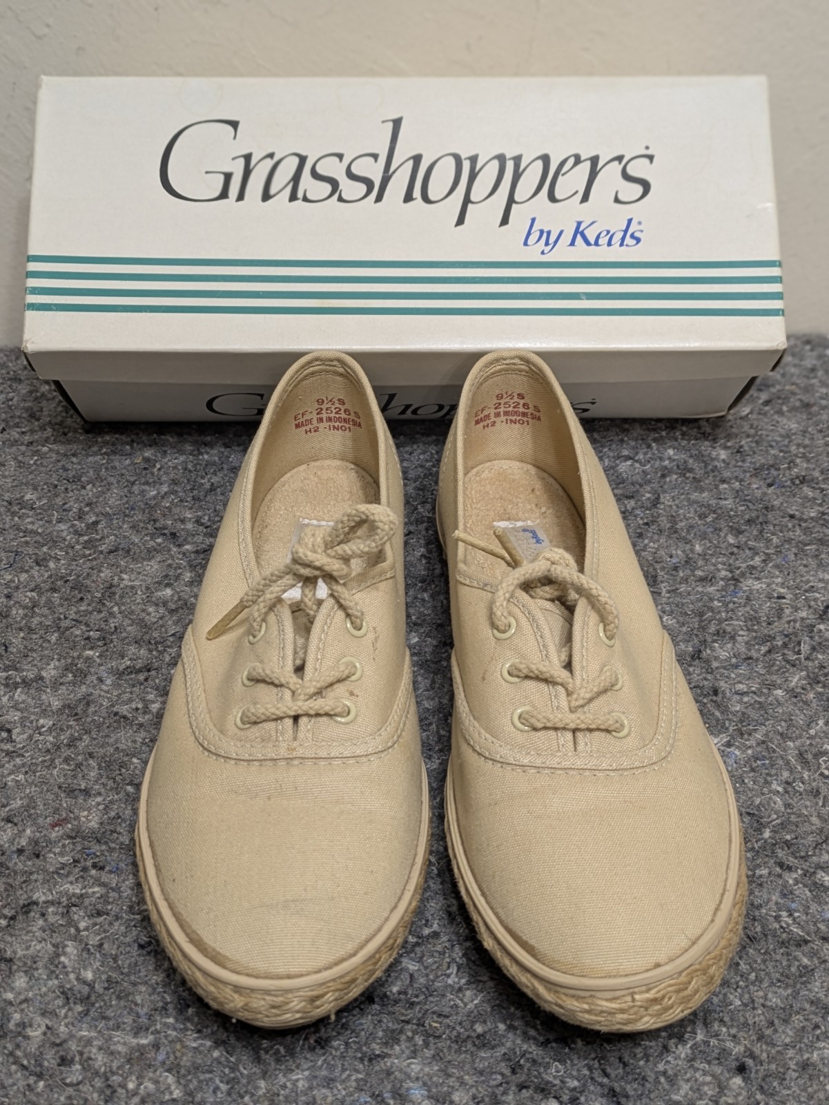 VTG Grasshoppers Keds Spinnaker Canvas Sneakers Casual Shoes Jute Women’s 9.5 S