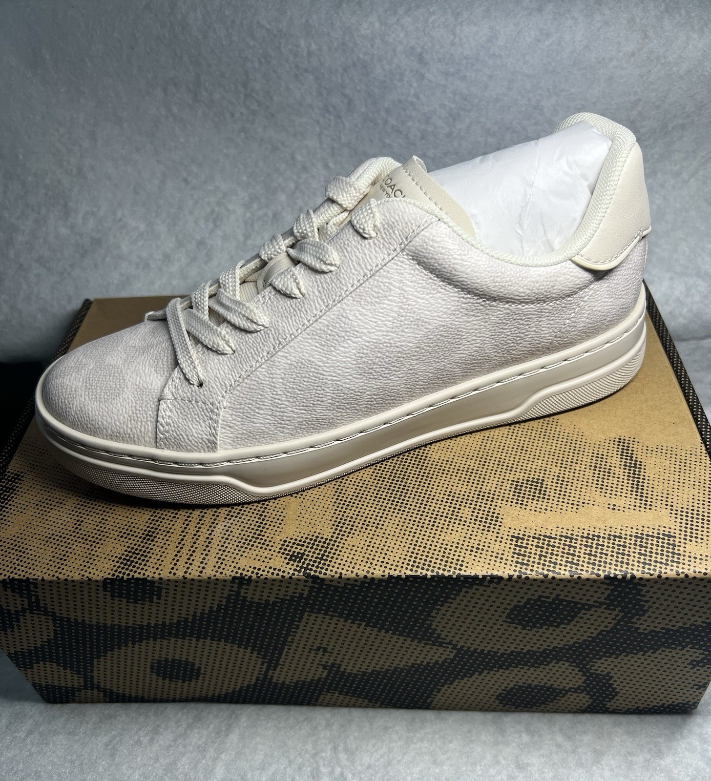 COACH High Line Signature Cc With Ff White Women’s Sneakers Sz 7.5 New In Box