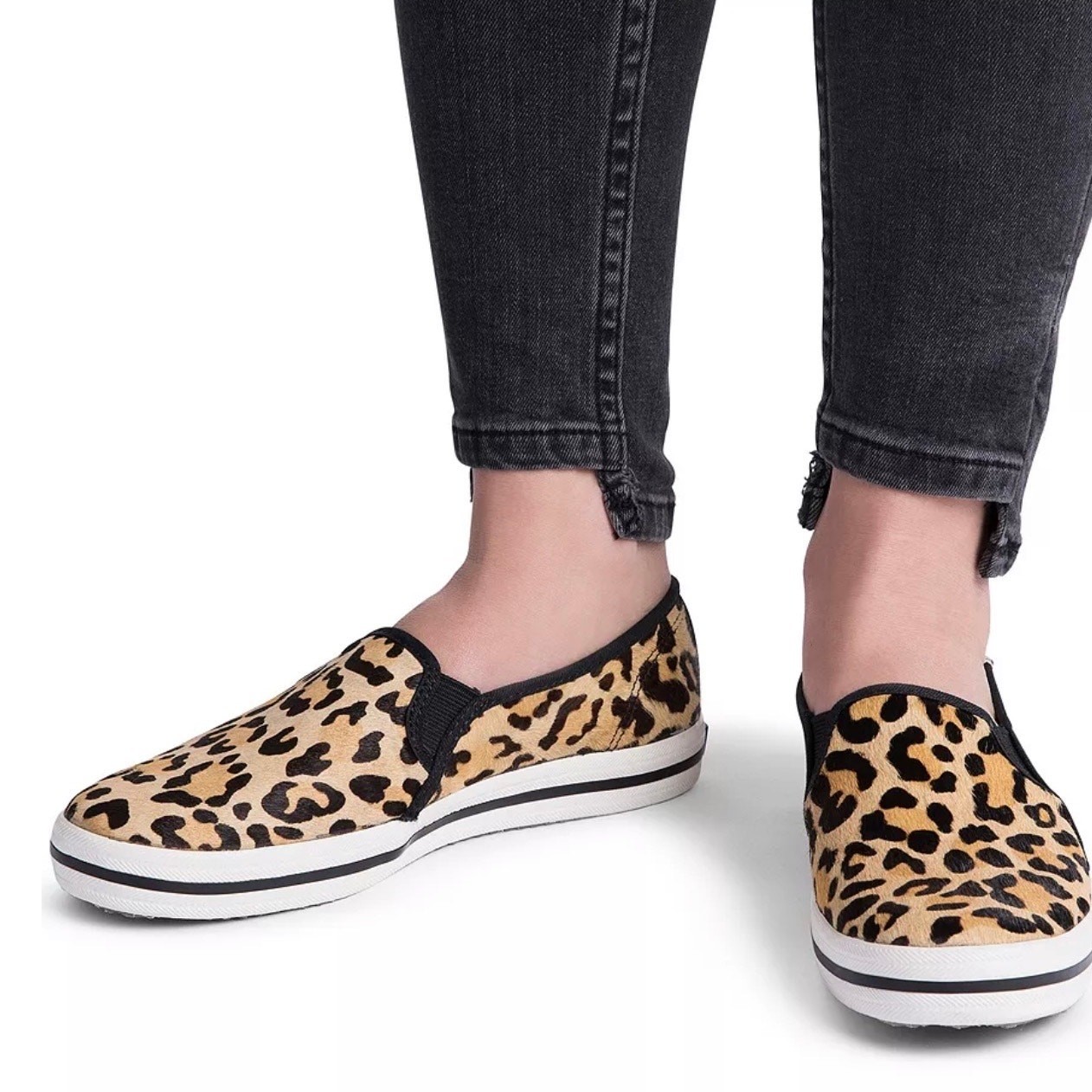 Keds x Kate Spade Sneakers Slip-On Pony Hair Leopard Animal Print Comfortable 10