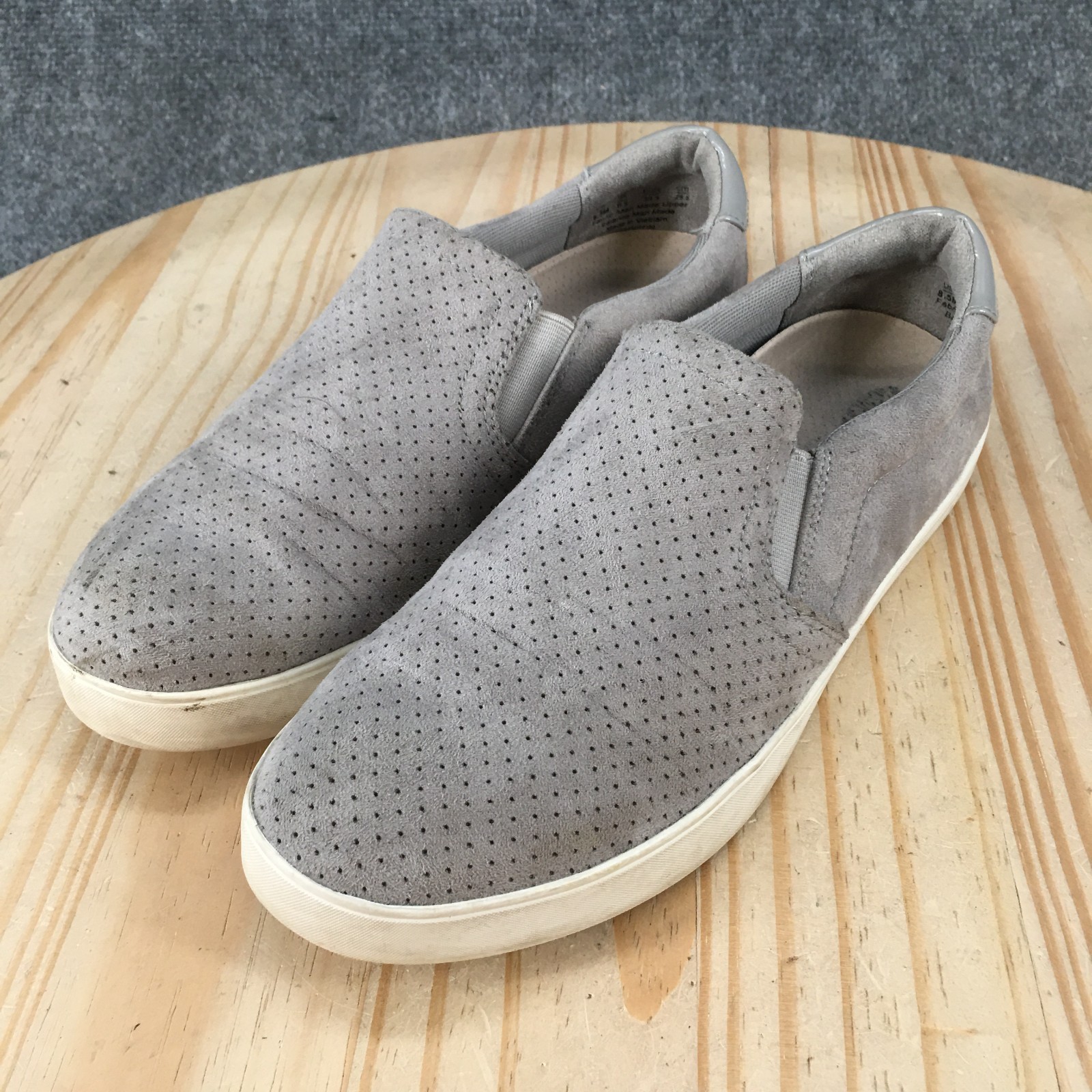 Dr Scholls Shoes Womens 8.5M Madison Casual Low Top Slip On Sneakers Gray Fabric