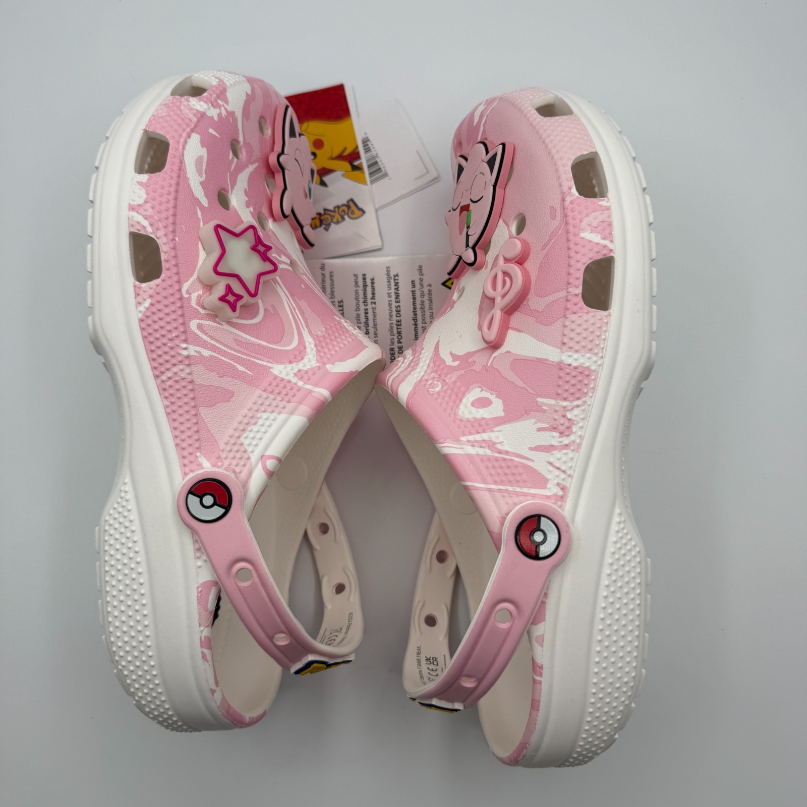 Crocs JigglyPuff Pink/Multicolor Classic Crocs M8/W10 NWT Lights Up/Glow (B-46)