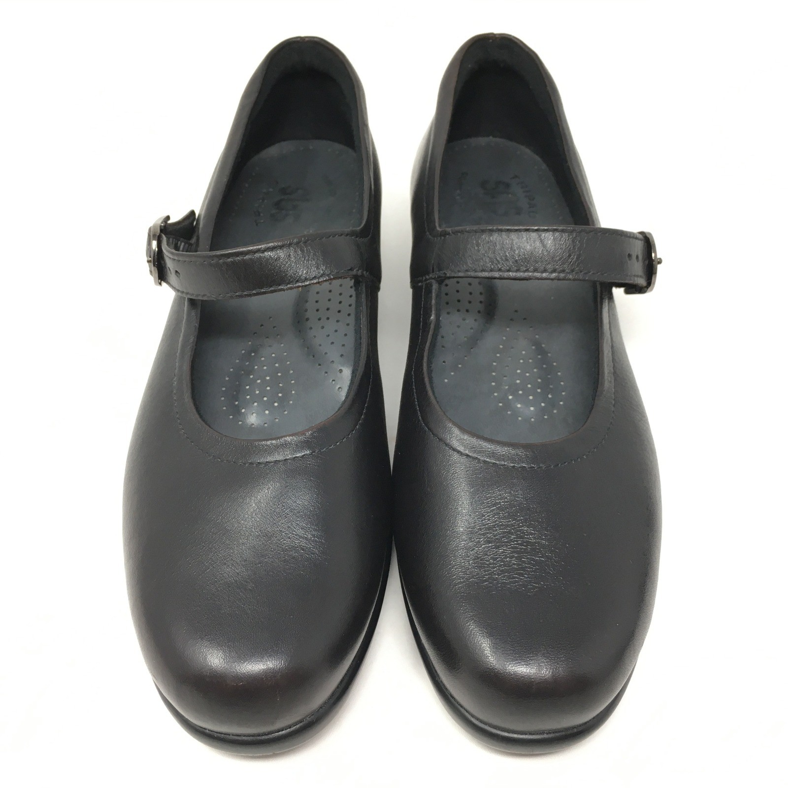 SAS Maria Mary Jane Loafers Shoes Womens Size 7.5 N Black Leather Orthotic