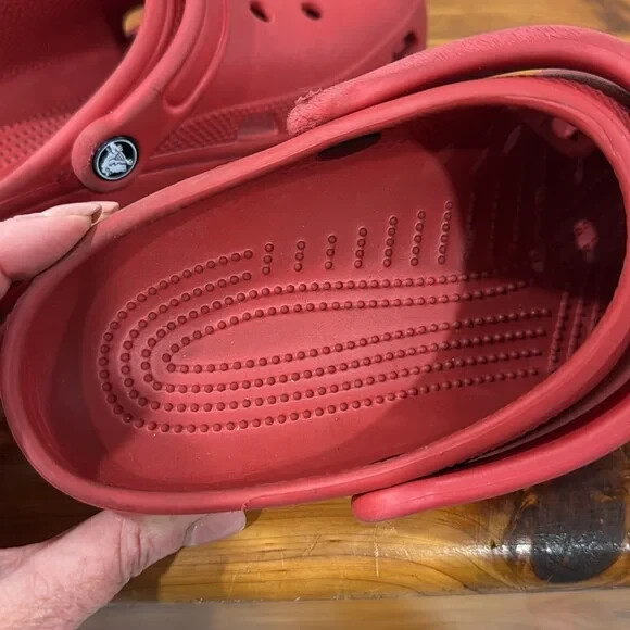 Crocs Classic Red Clogs with Jibbitz Rose Flash Pokemon Captain America M5 W7