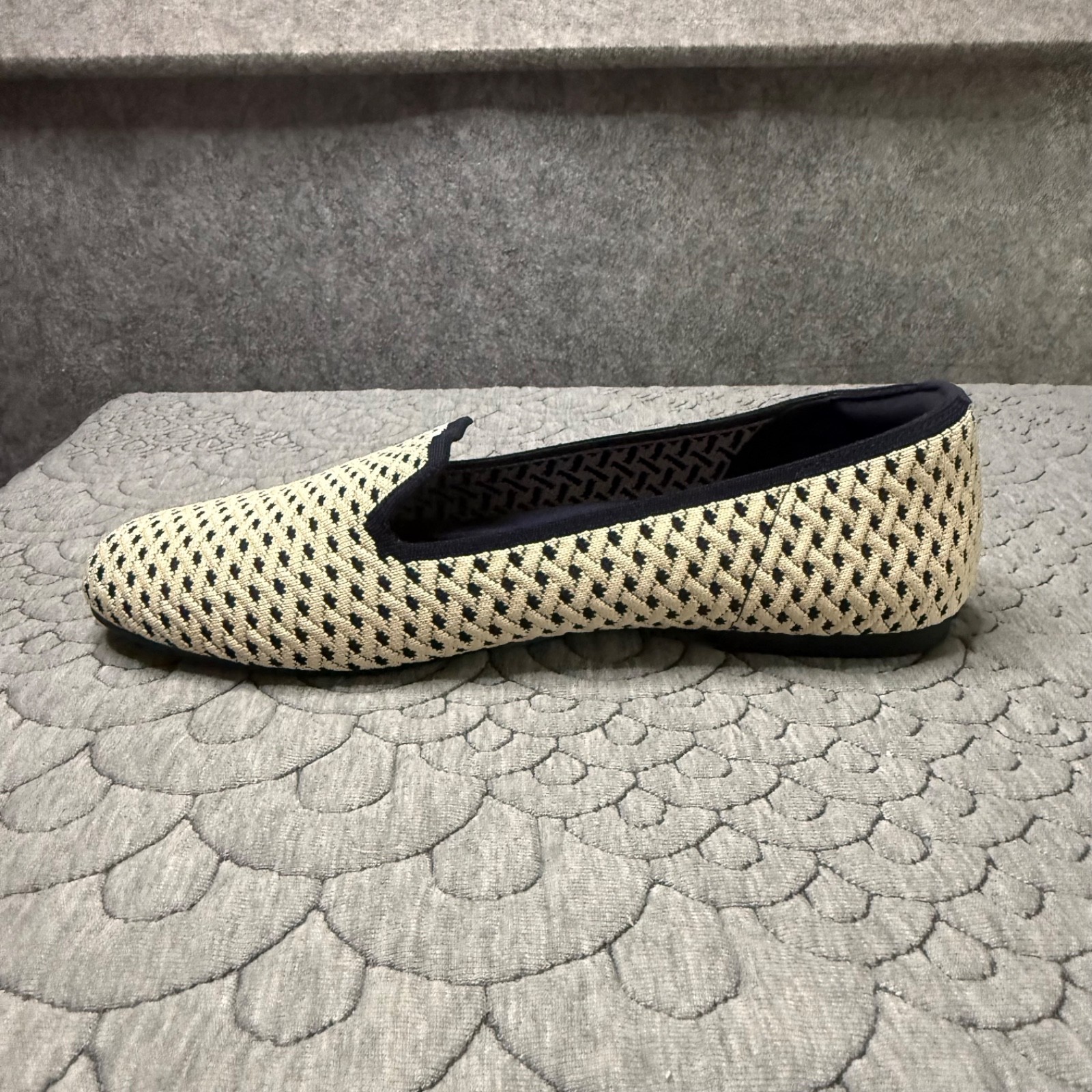Vivaia Audrey Round-Toe Woven Knit Geometric Pattern Loafer Womens Size 9-9.5
