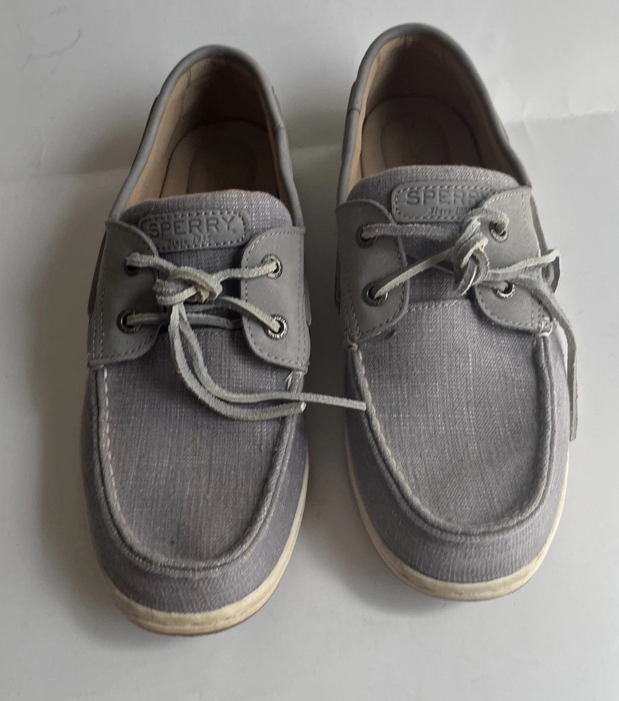 Sperry Koifish Grey Boat Shoes Women’s Sz US 9 EU 40 Good Condition