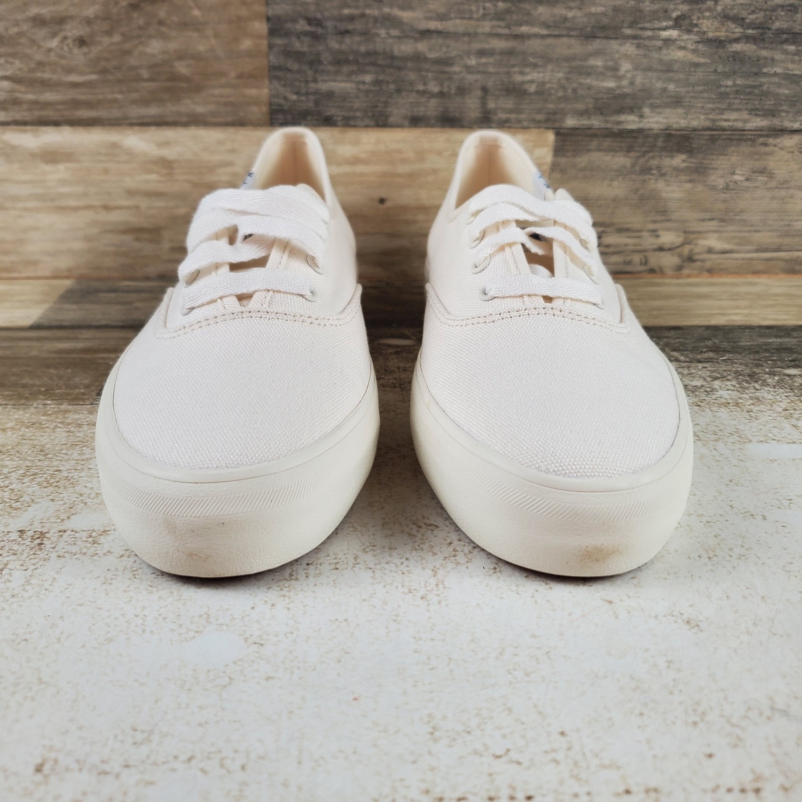 Keds Champion Unisex Shoes Sz 7 Comfort White Canvas Low Top Lace Up Sneakers