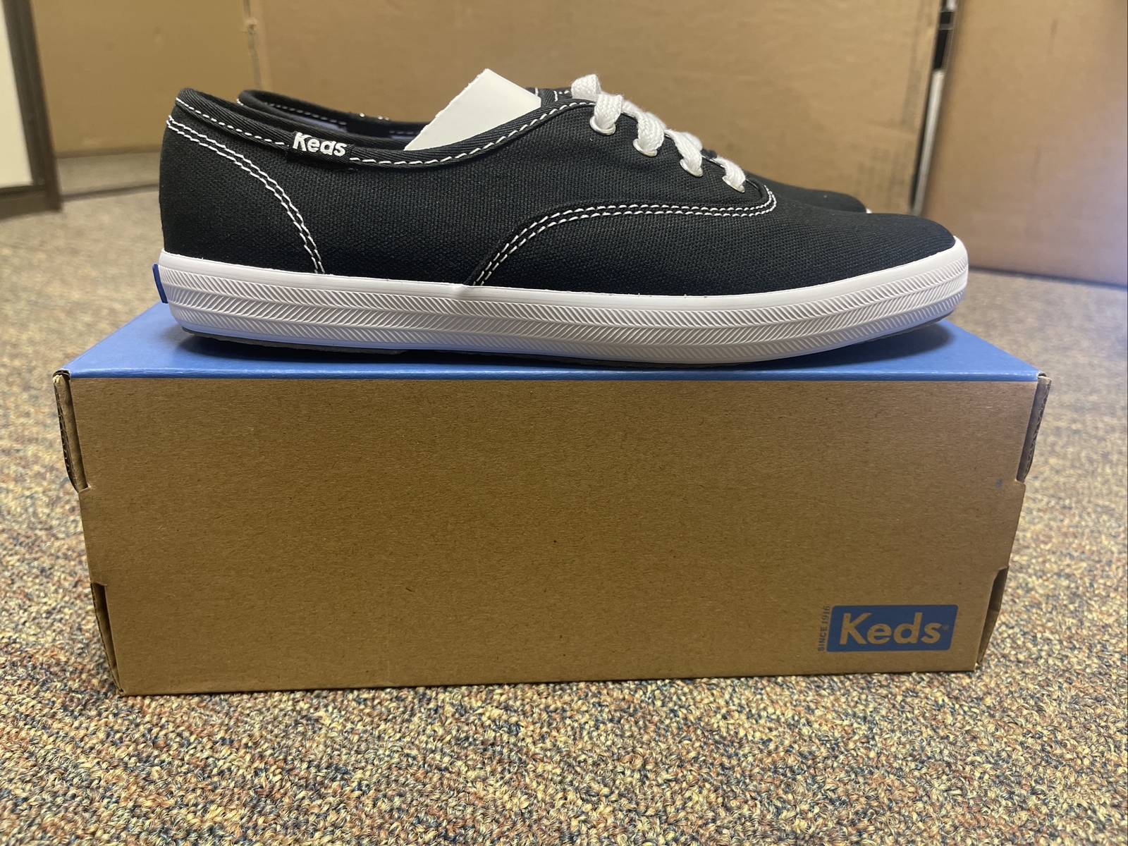 PICK SIZE/ Keds Women’s Champion BLACK/WHITE Canvas Shoe